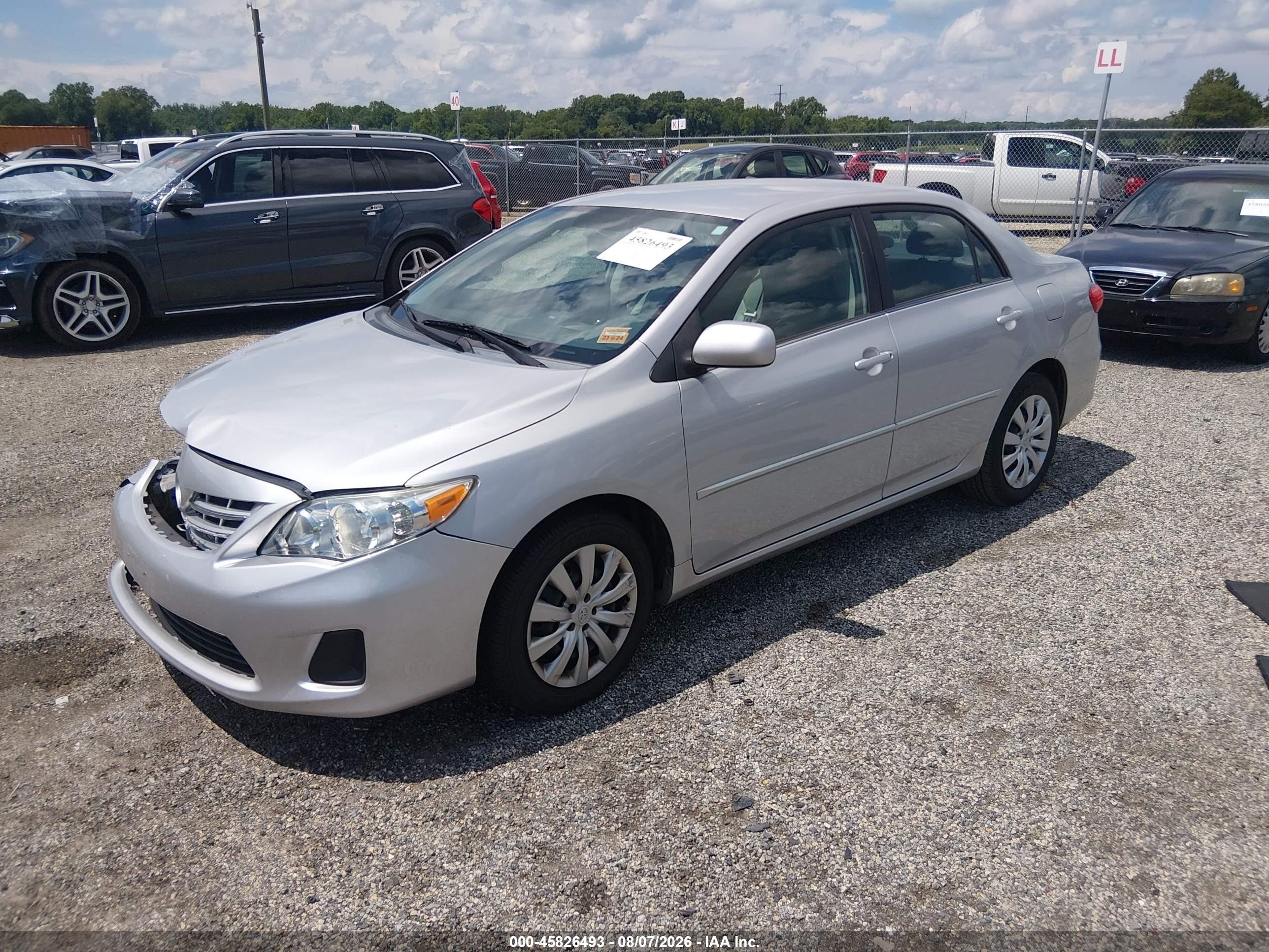 2013 Toyota Corolla Le Silver vin: 2T1BU4EE4DC966727