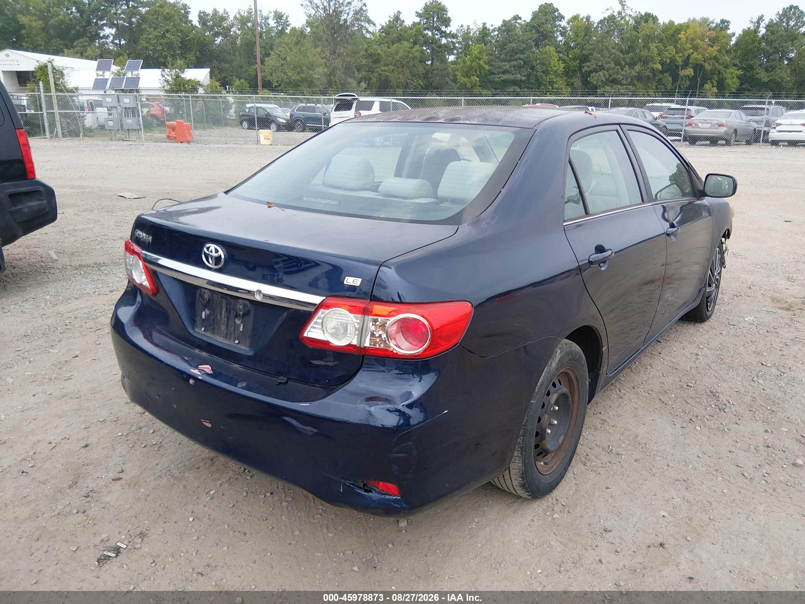 2013 Toyota Corolla Le Blue vin: 2T1BU4EE4DC984662