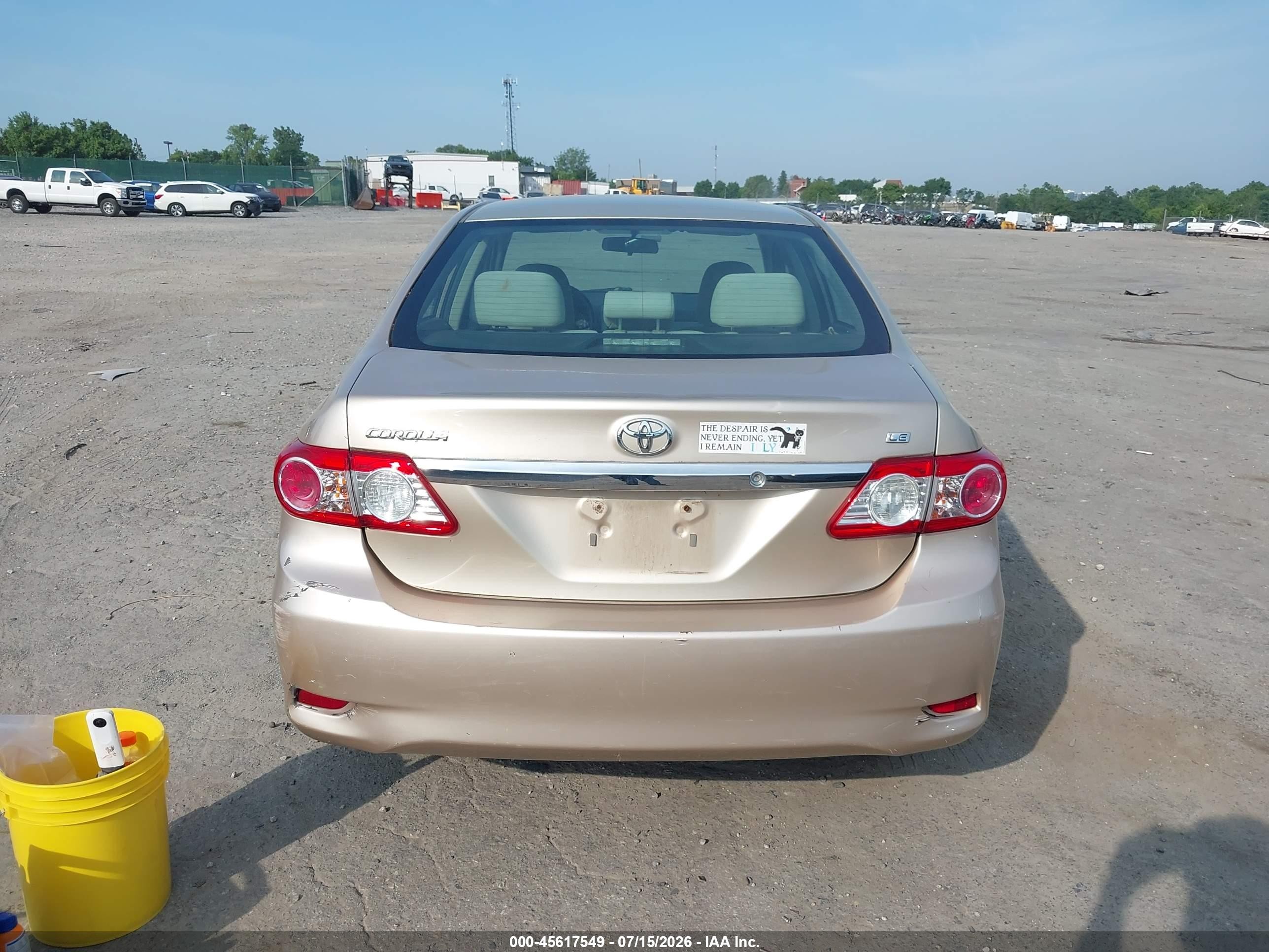 2013 Toyota Corolla Le Tan vin: 2T1BU4EE4DC992681