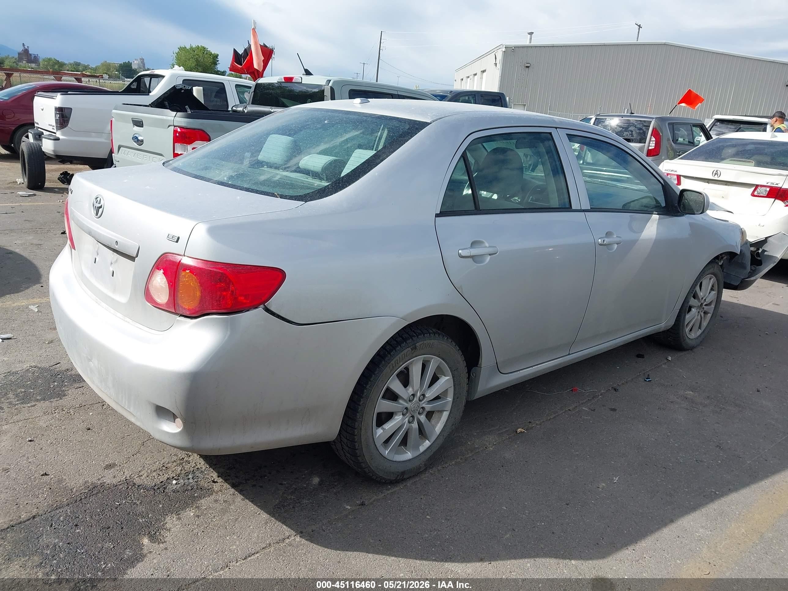 2010 Toyota Corolla Le Серебряный vin: 2T1BU4EE5AC201828