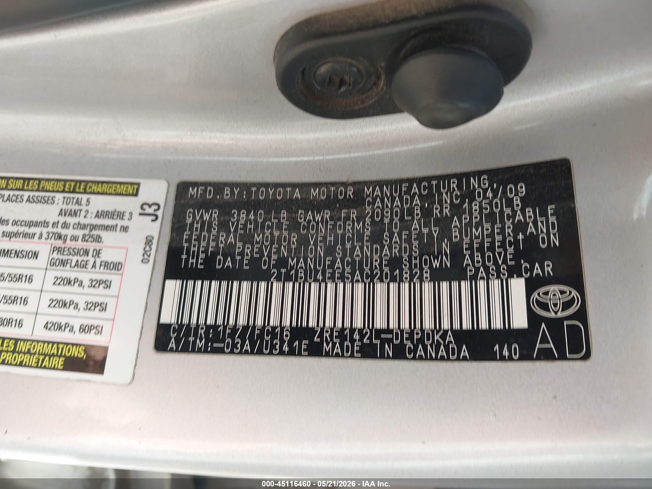 2010 Toyota Corolla Le Серебряный vin: 2T1BU4EE5AC201828