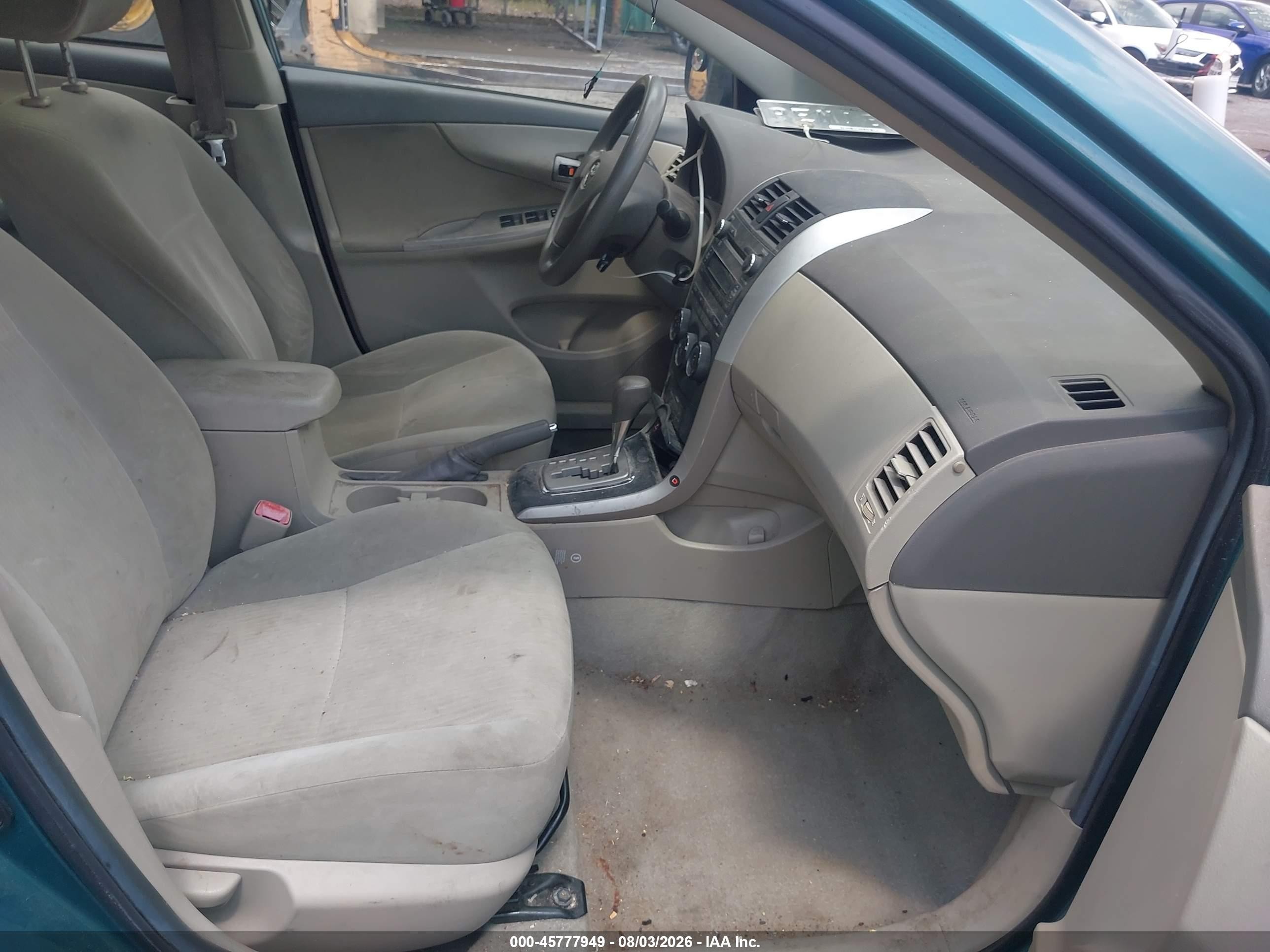 2010 Toyota Corolla Le Turquoise vin: 2T1BU4EE5AC230648