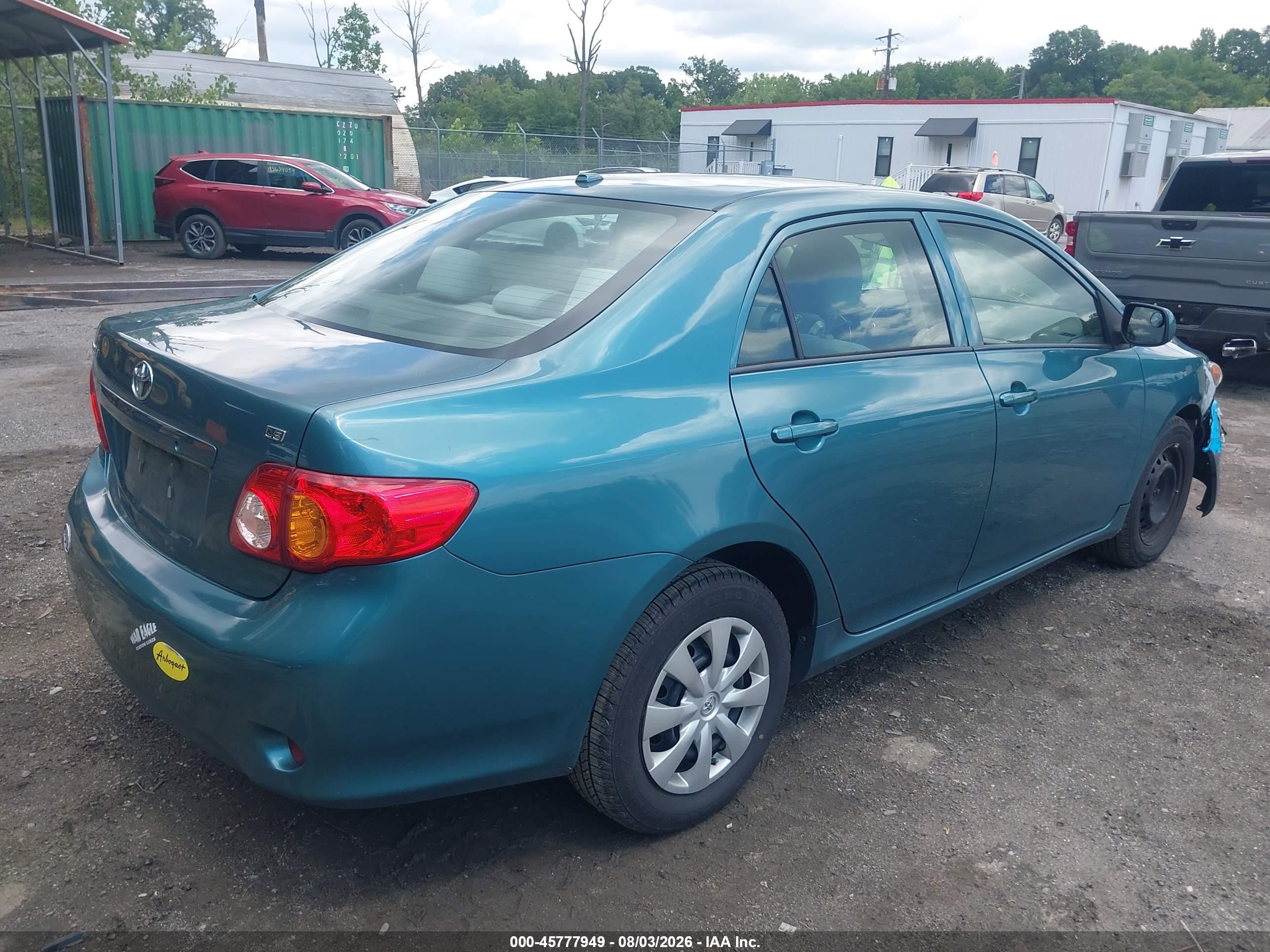 2010 Toyota Corolla Le Turquoise vin: 2T1BU4EE5AC230648