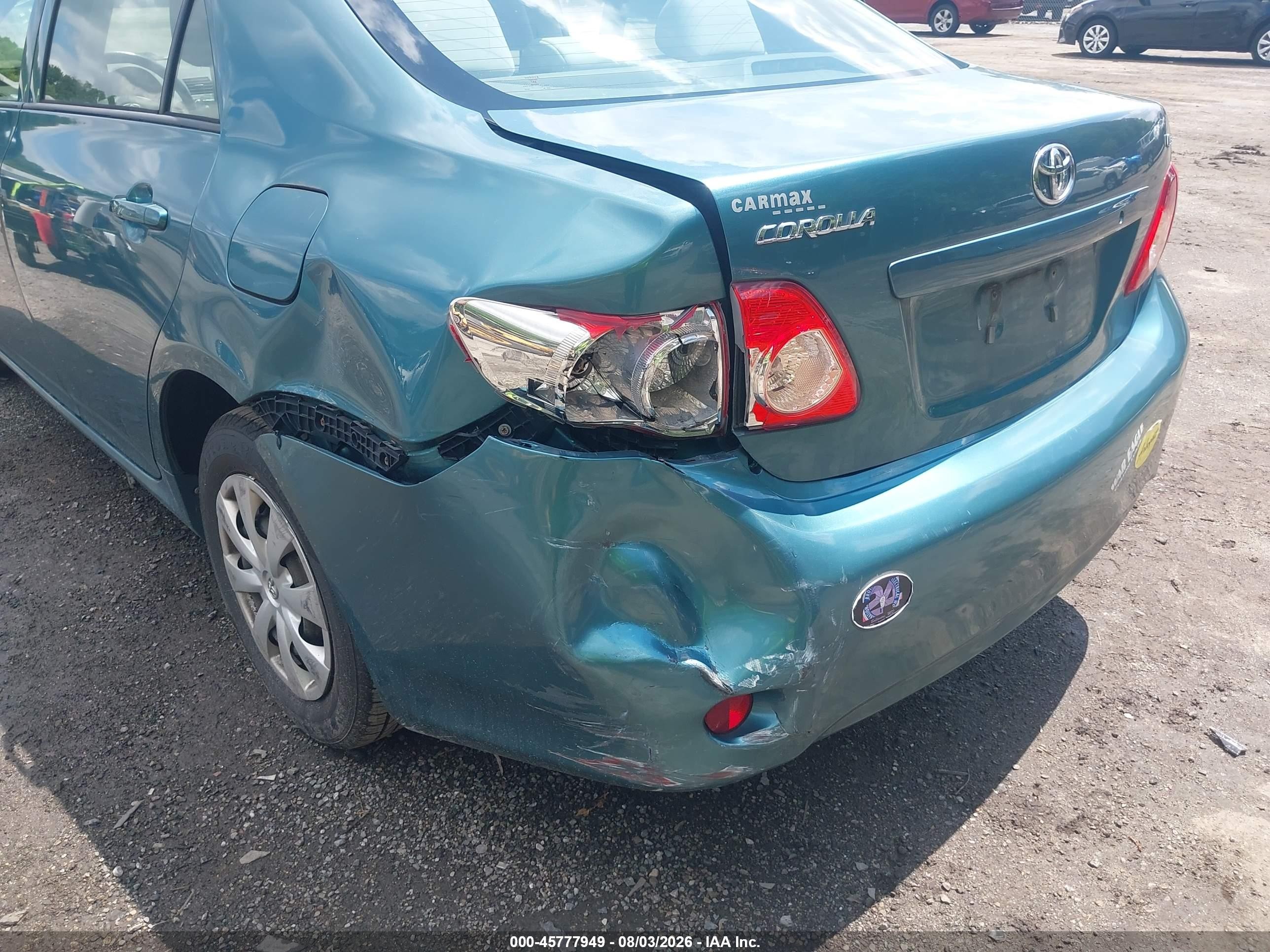 2010 Toyota Corolla Le Turquoise vin: 2T1BU4EE5AC230648