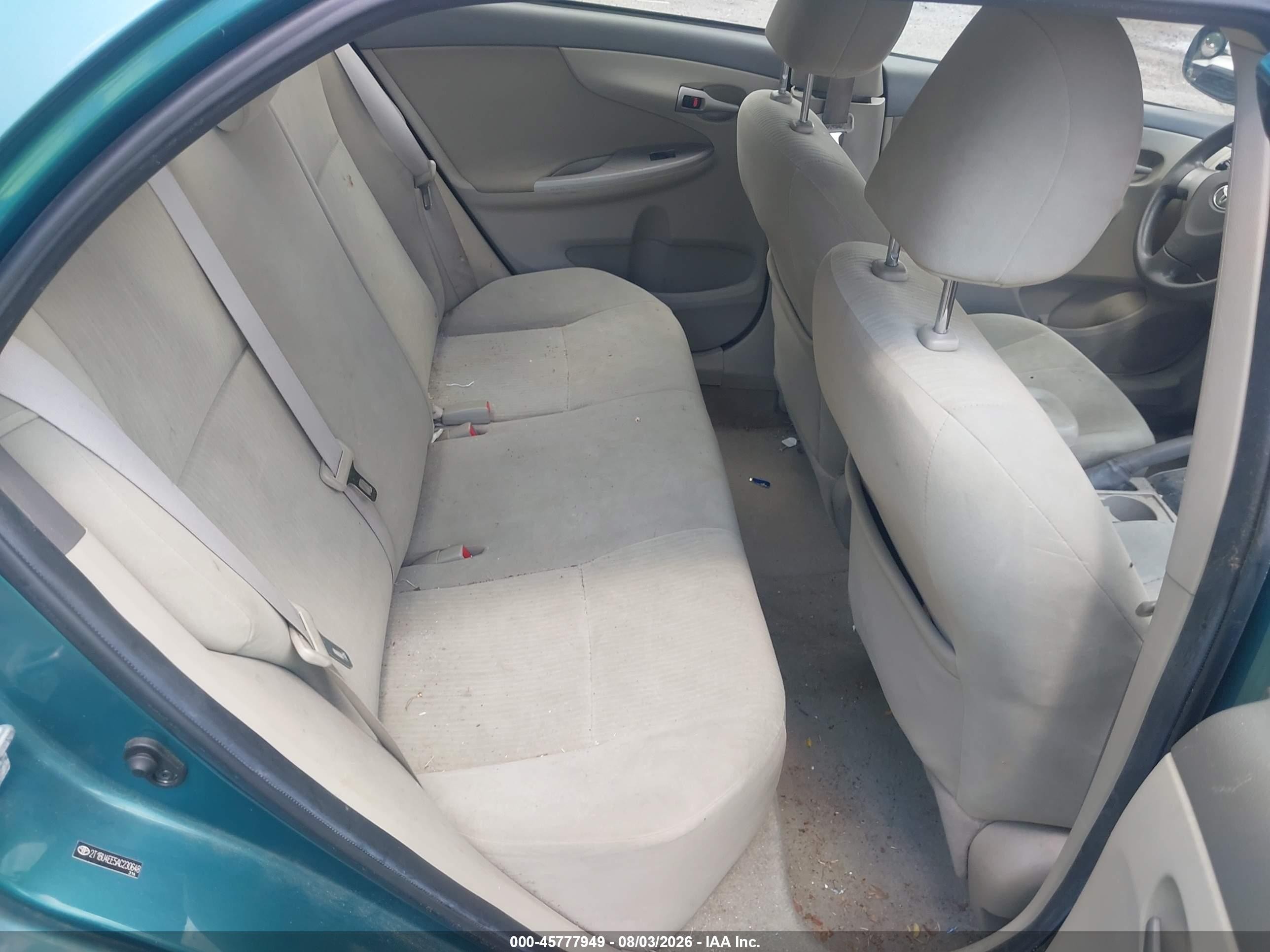 2010 Toyota Corolla Le Turquoise vin: 2T1BU4EE5AC230648