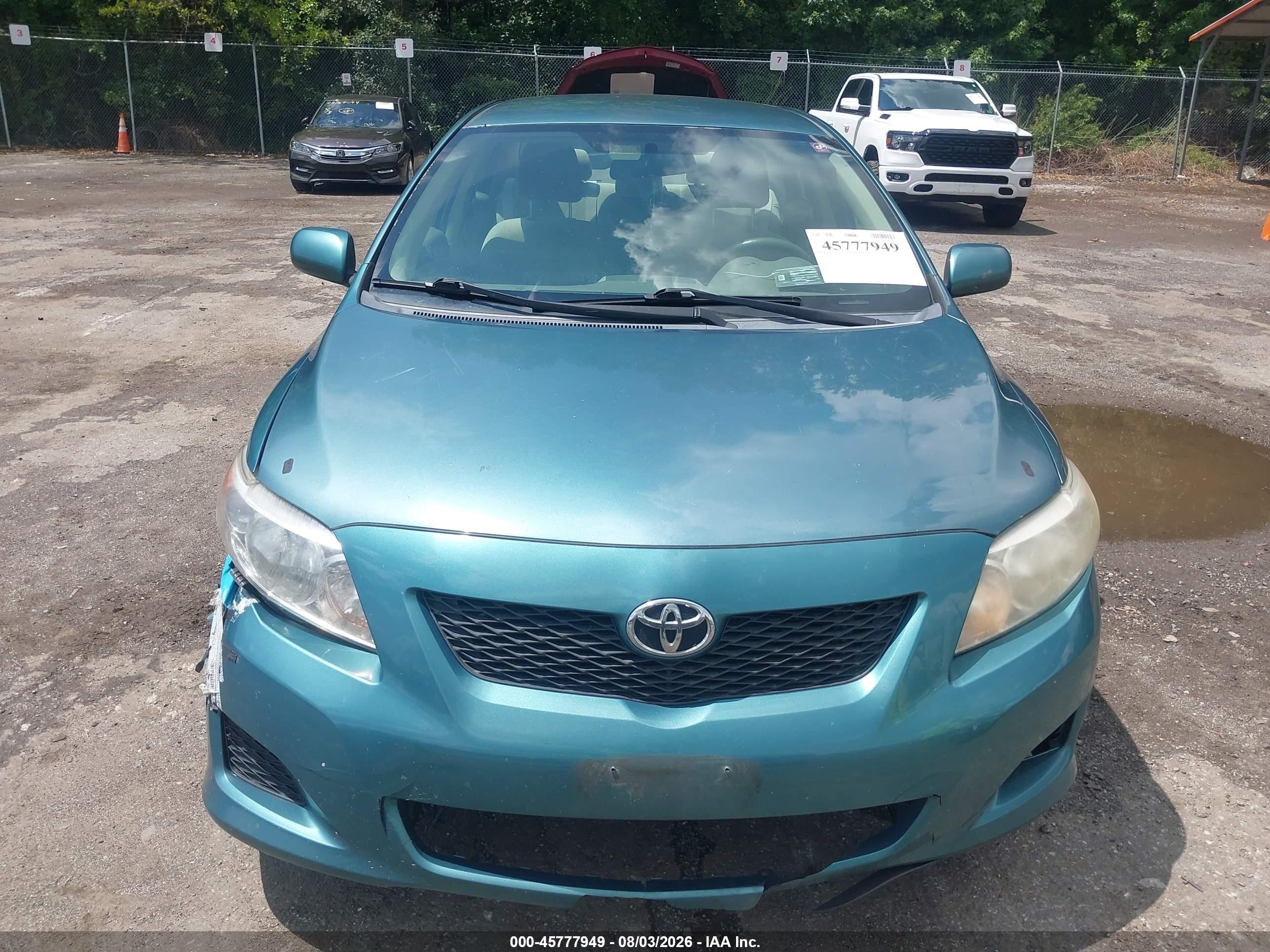 2010 Toyota Corolla Le Turquoise vin: 2T1BU4EE5AC230648