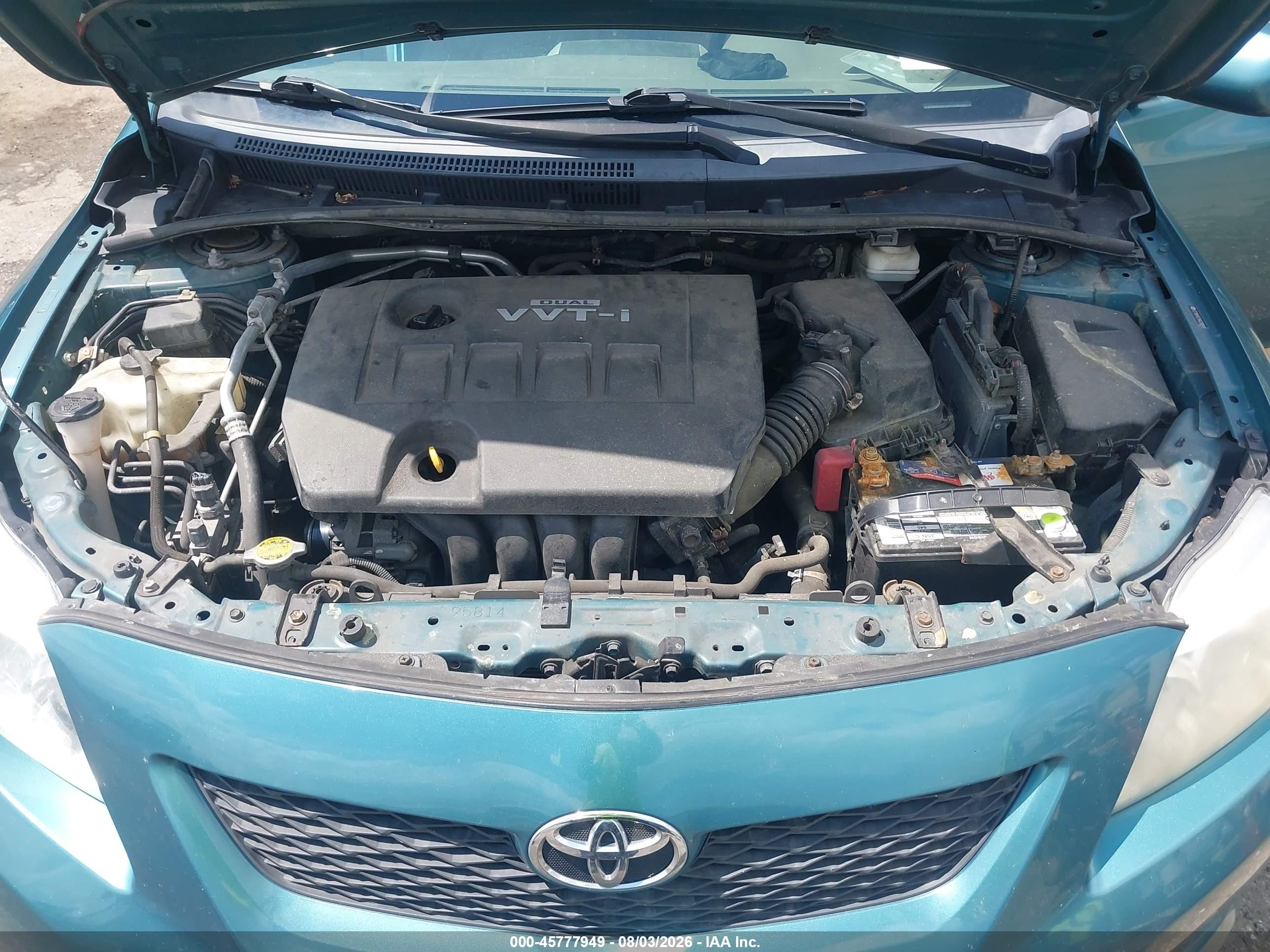 2010 Toyota Corolla Le Turquoise vin: 2T1BU4EE5AC230648