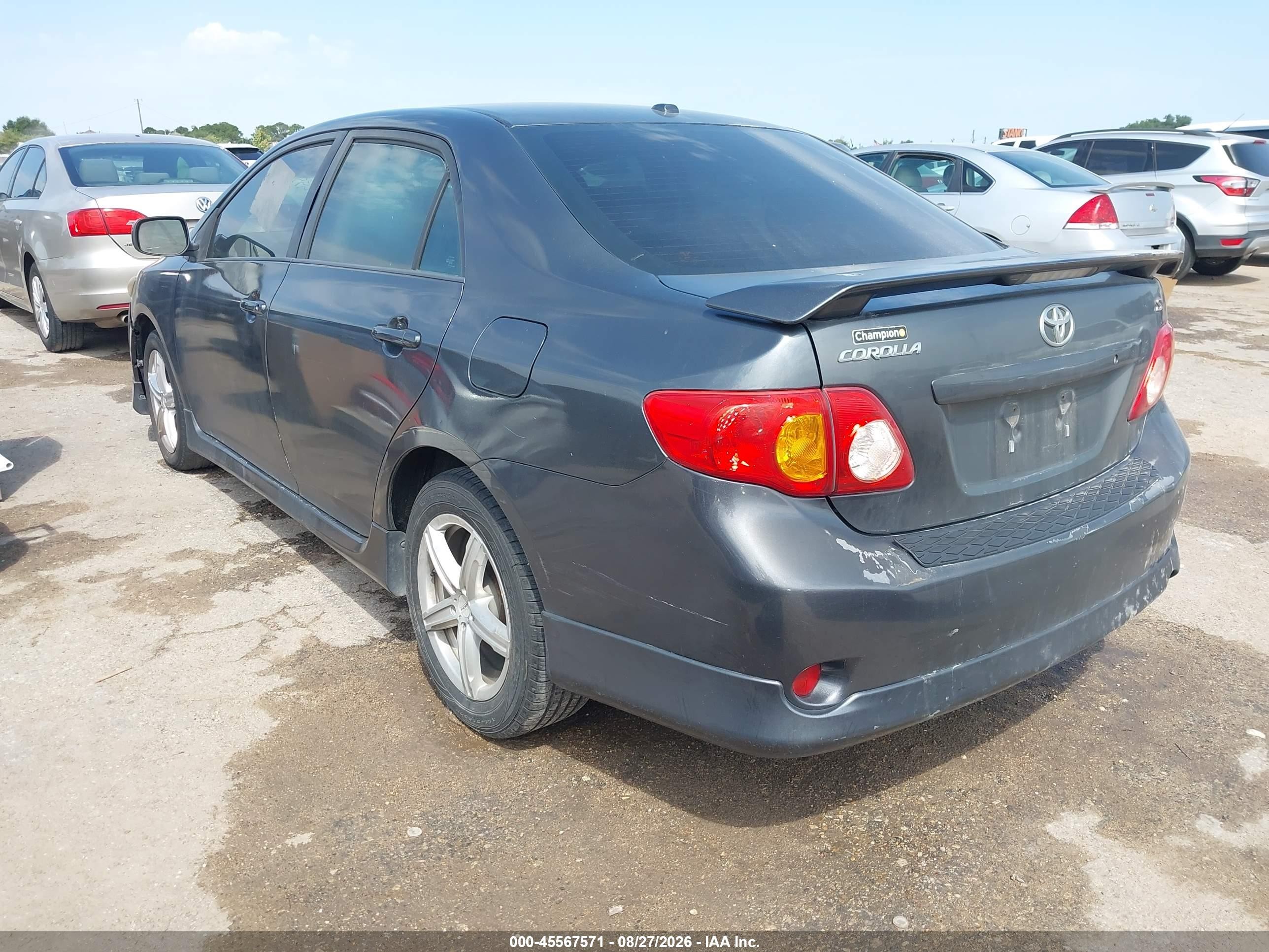 2010 Toyota Corolla S Gray vin: 2T1BU4EE5AC243903