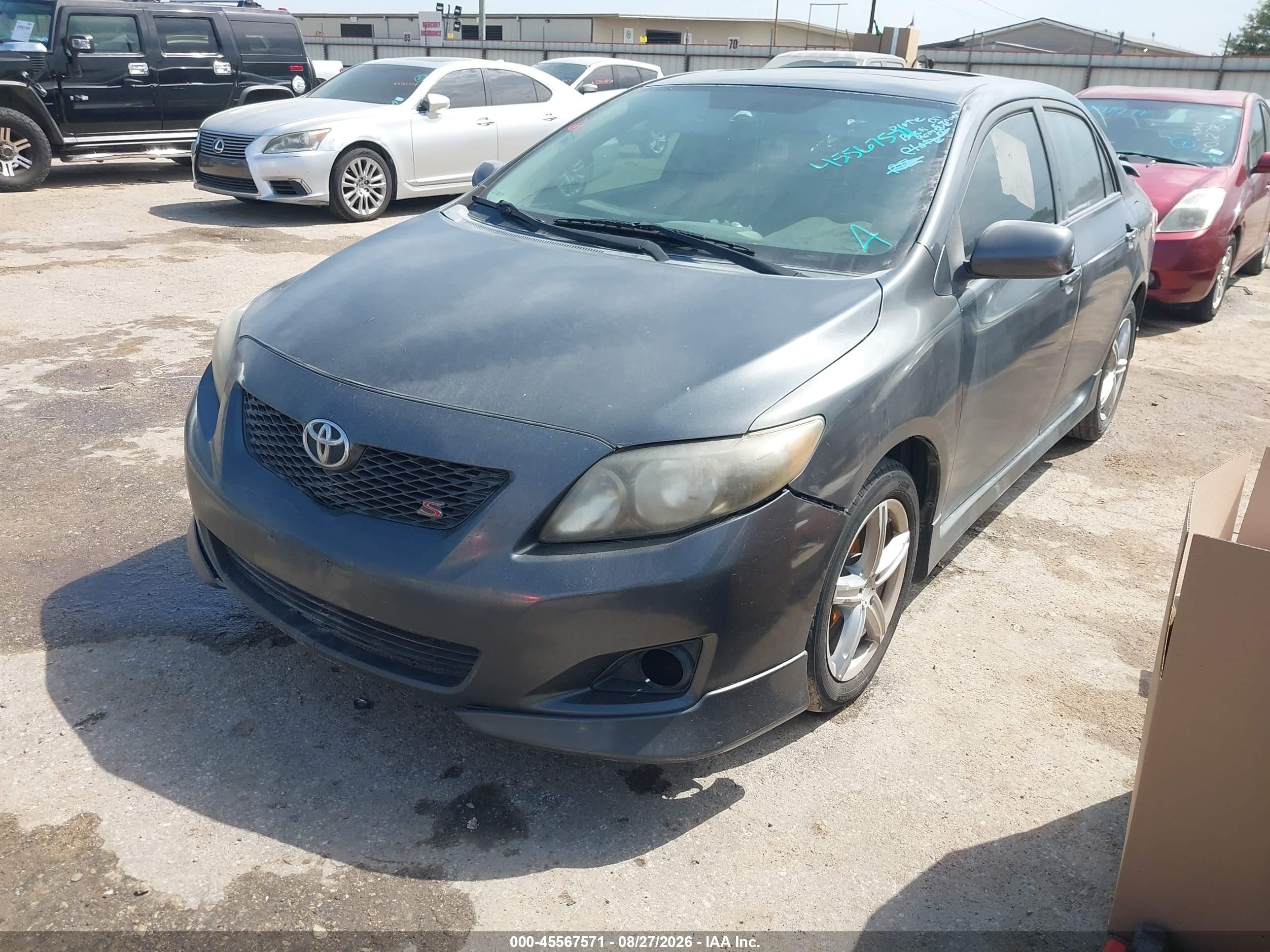 2010 Toyota Corolla S Gray vin: 2T1BU4EE5AC243903