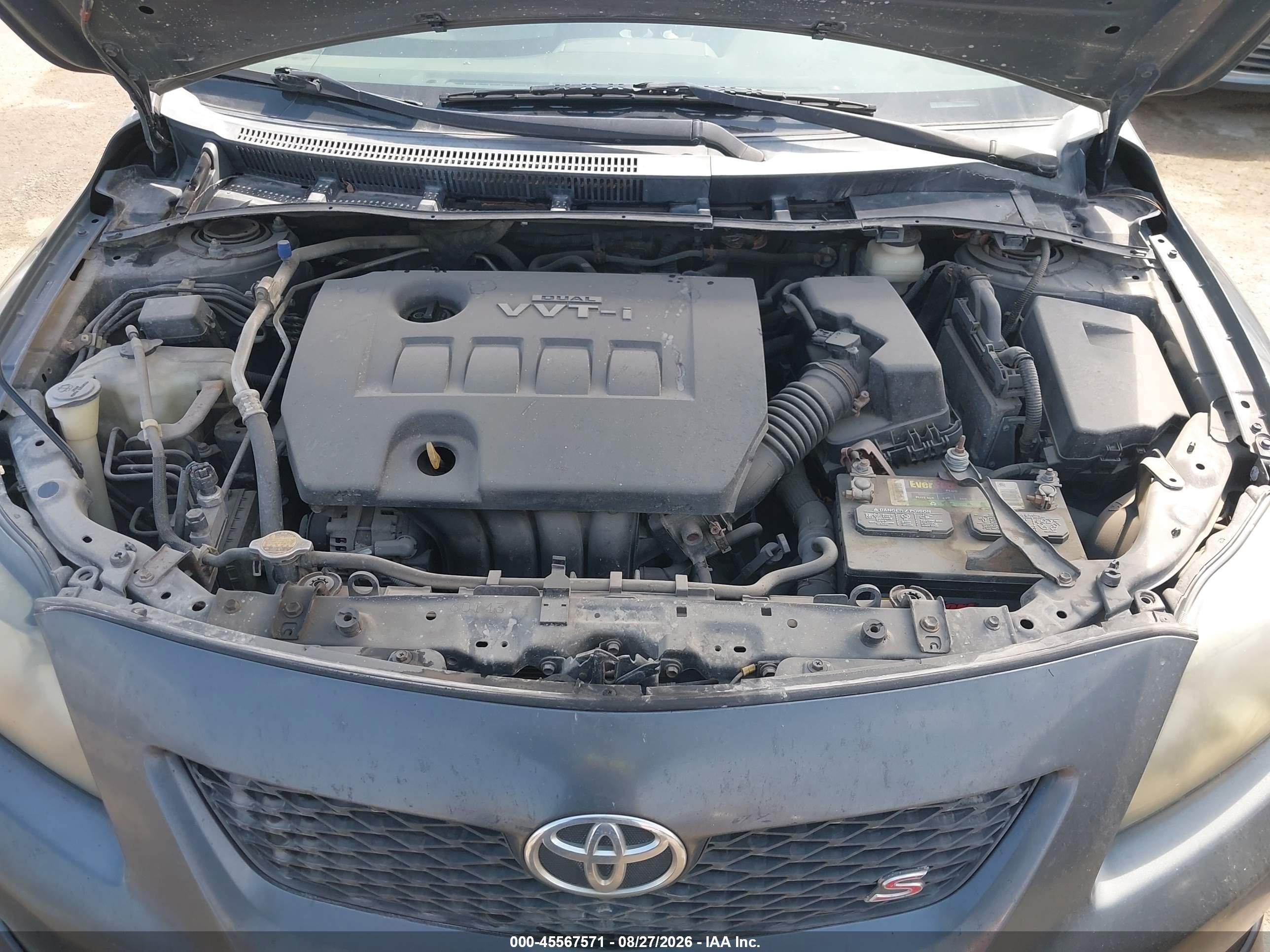 2010 Toyota Corolla S Gray vin: 2T1BU4EE5AC243903