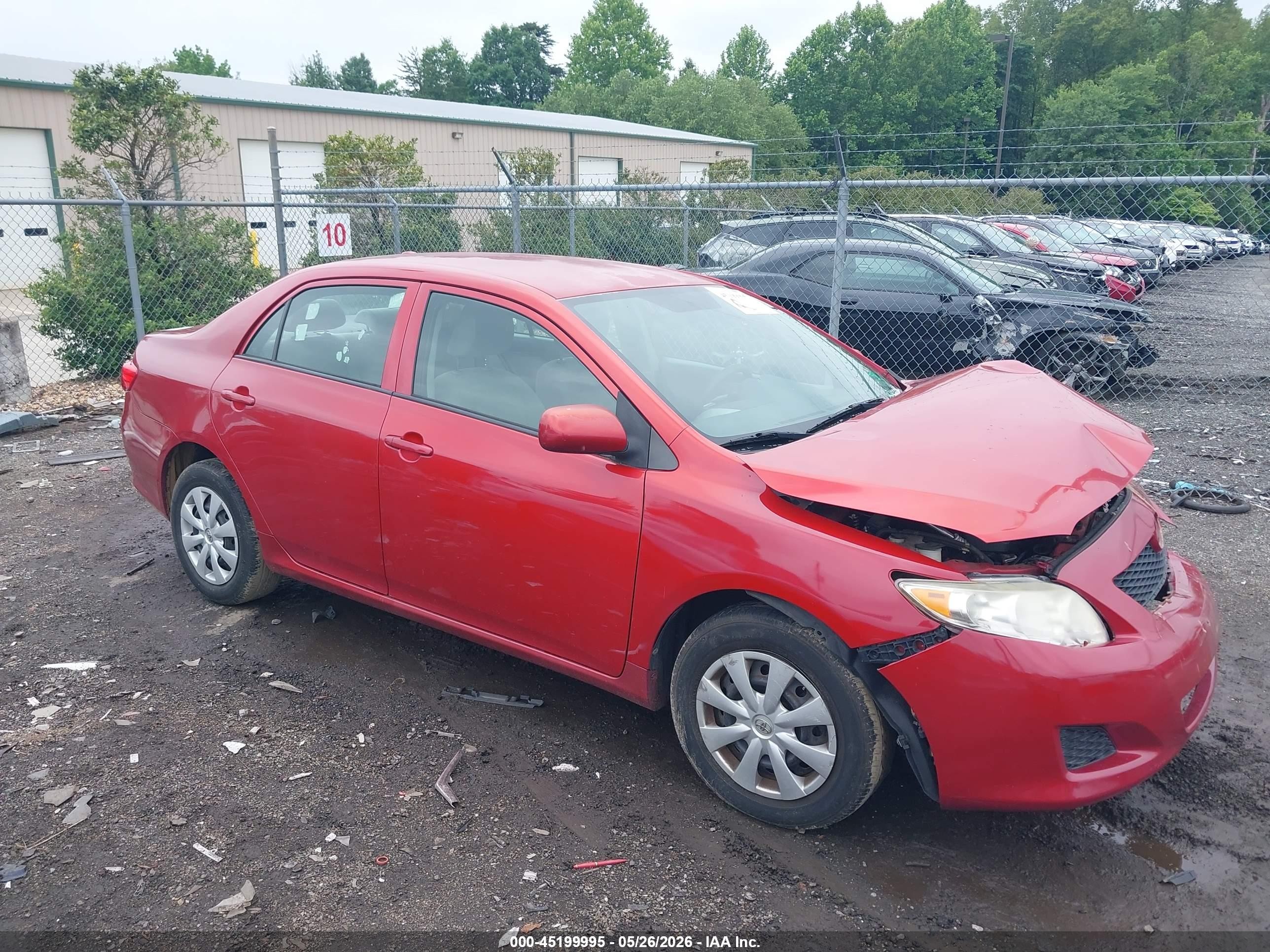 2010 Toyota Corolla Le Red vin: 2T1BU4EE5AC247109