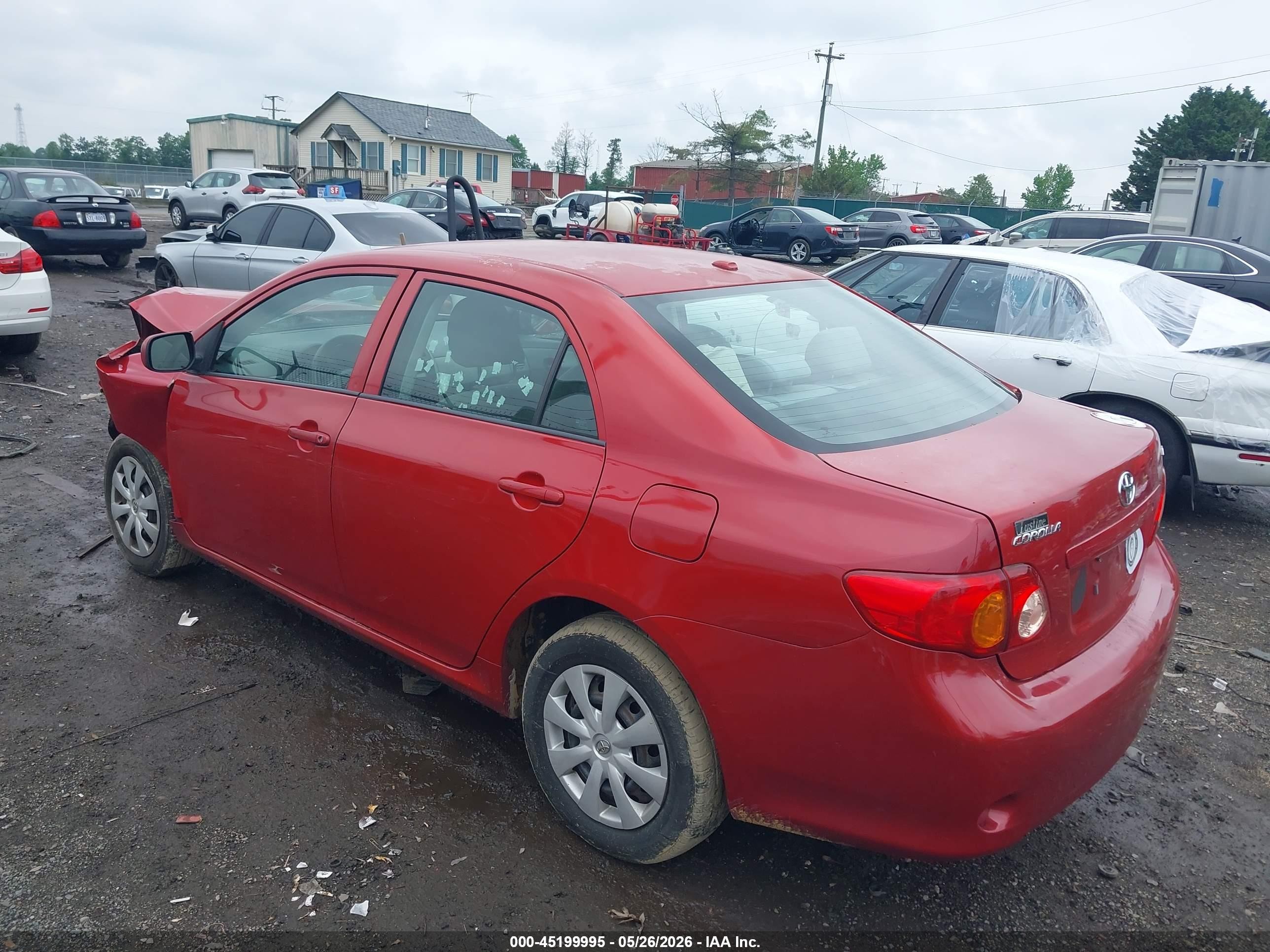 2010 Toyota Corolla Le Red vin: 2T1BU4EE5AC247109