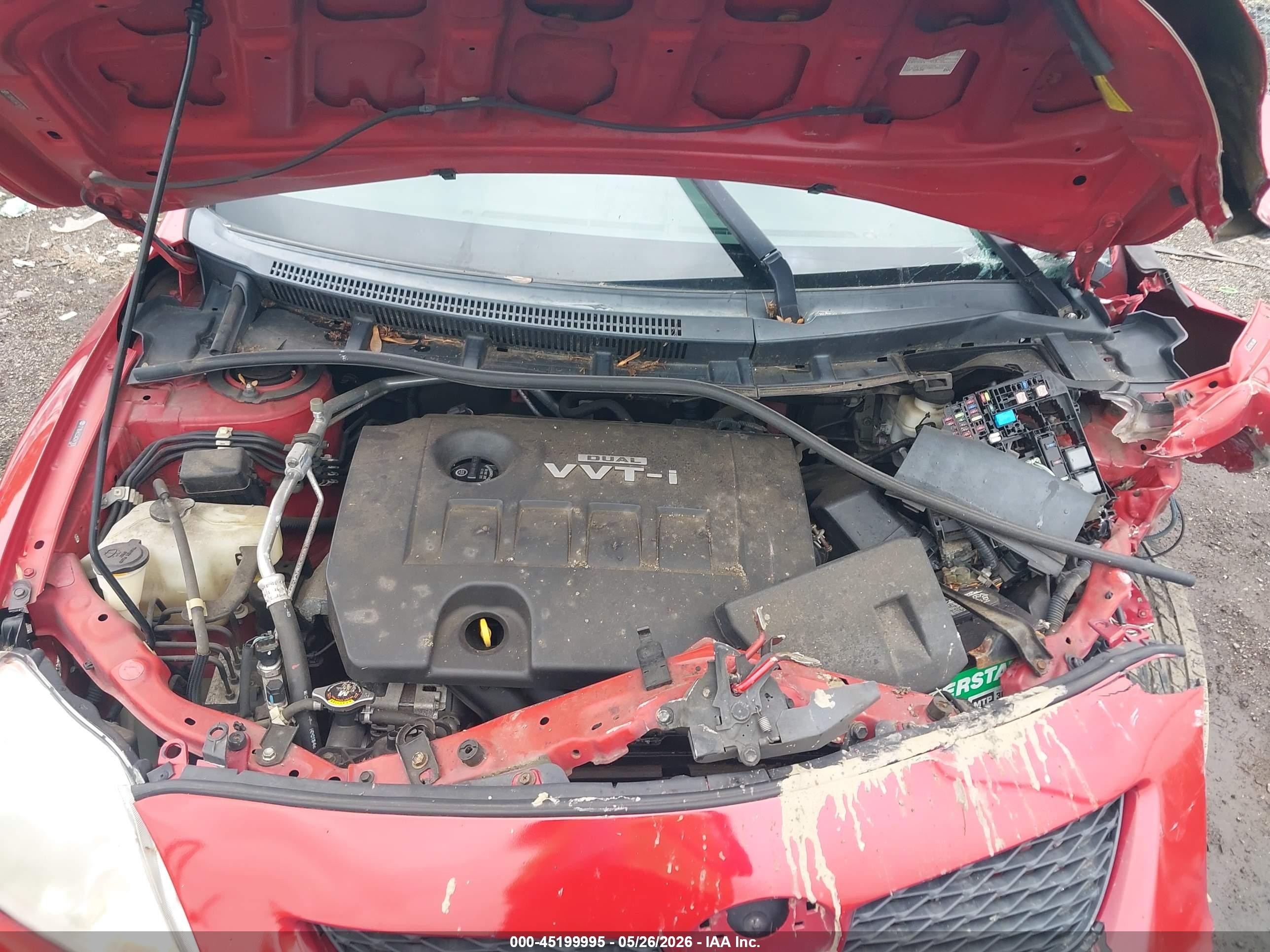 2010 Toyota Corolla Le Red vin: 2T1BU4EE5AC247109