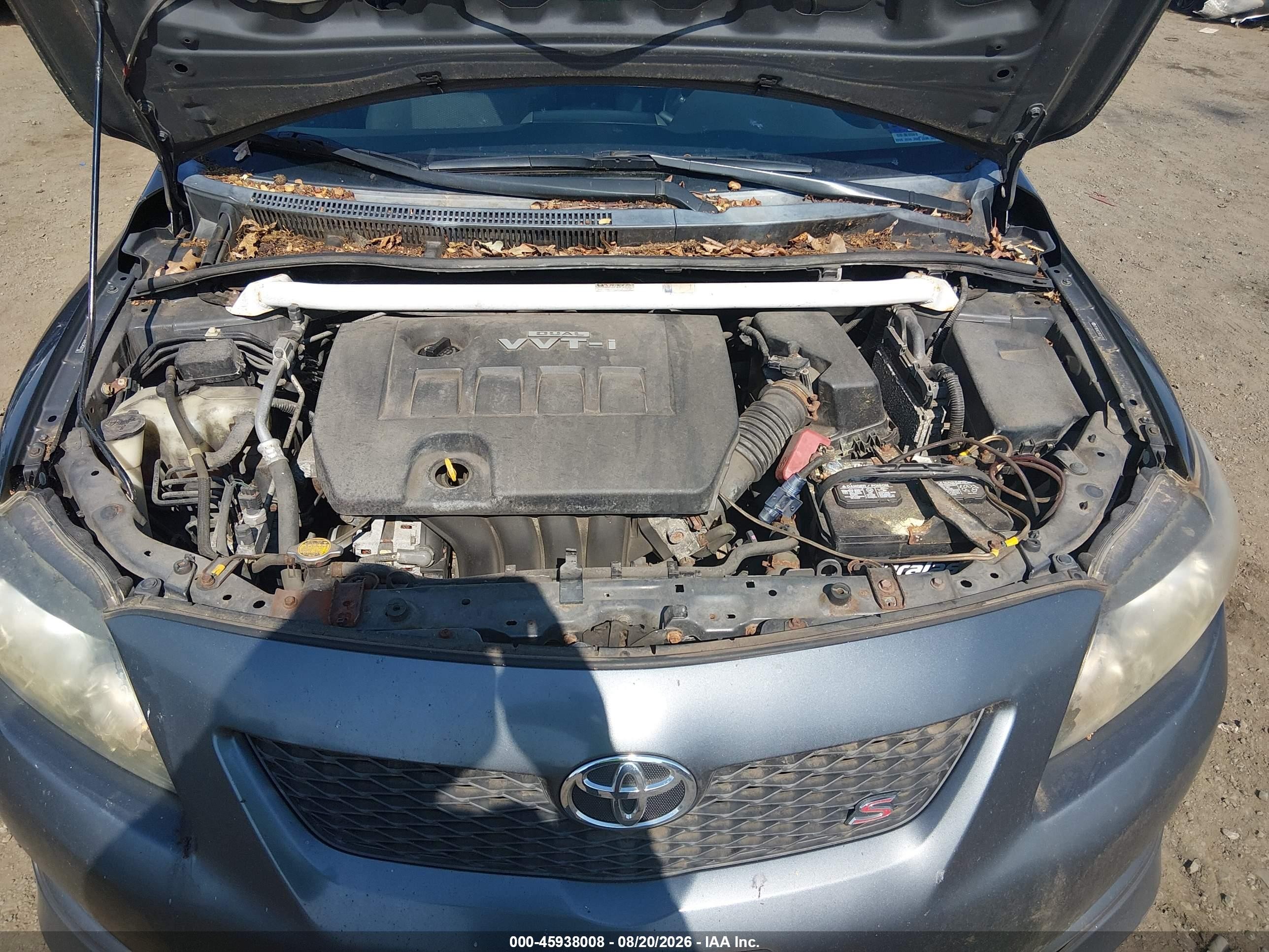 2010 Toyota Corolla S Gray vin: 2T1BU4EE5AC261351