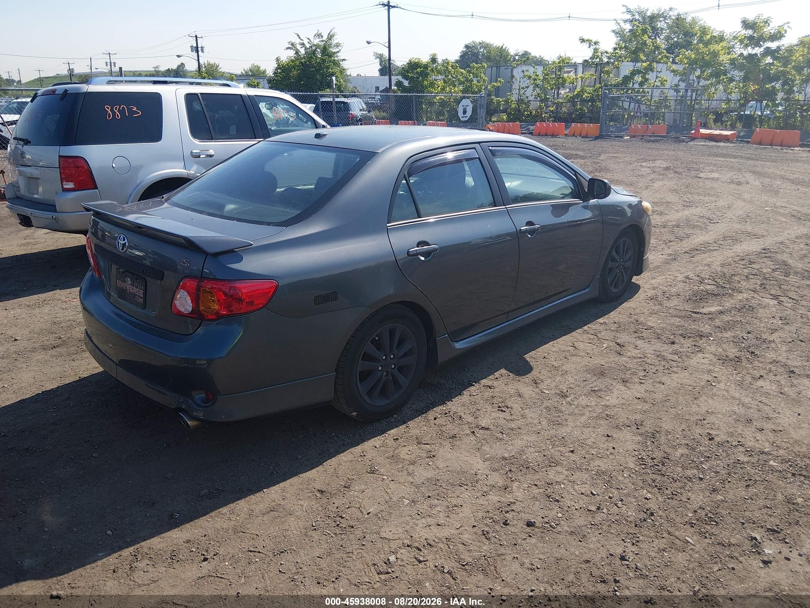 2010 Toyota Corolla S Gray vin: 2T1BU4EE5AC261351