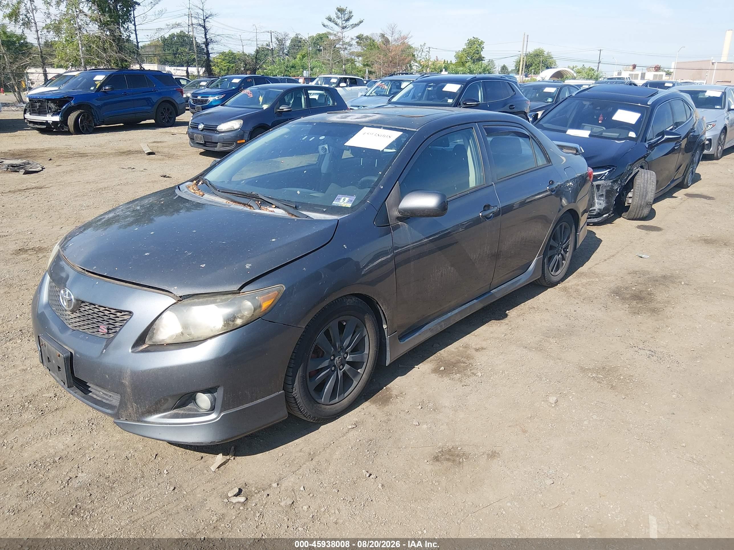2010 Toyota Corolla S Gray vin: 2T1BU4EE5AC261351