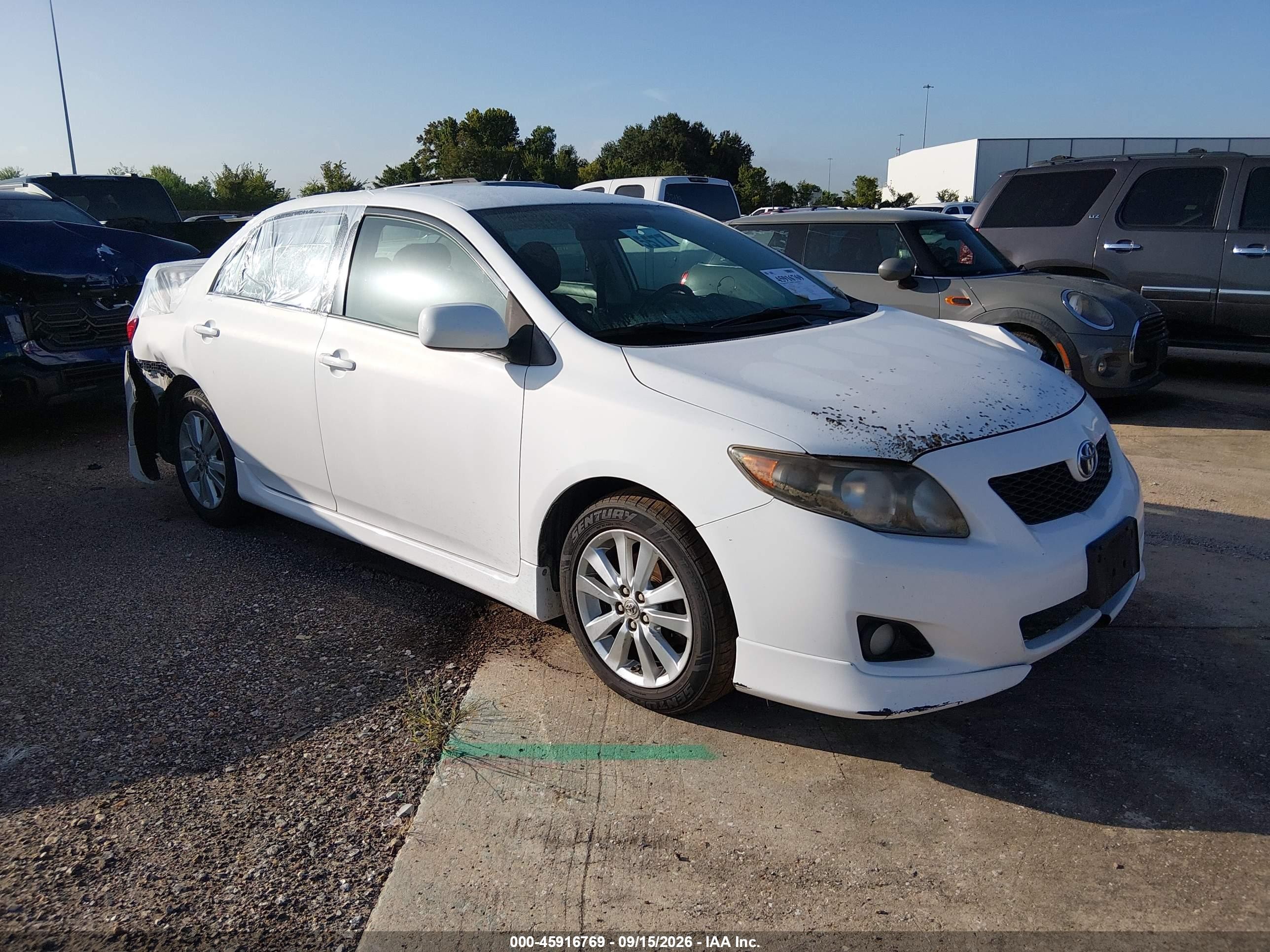 2010 Toyota Corolla S White vin: 2T1BU4EE5AC289697