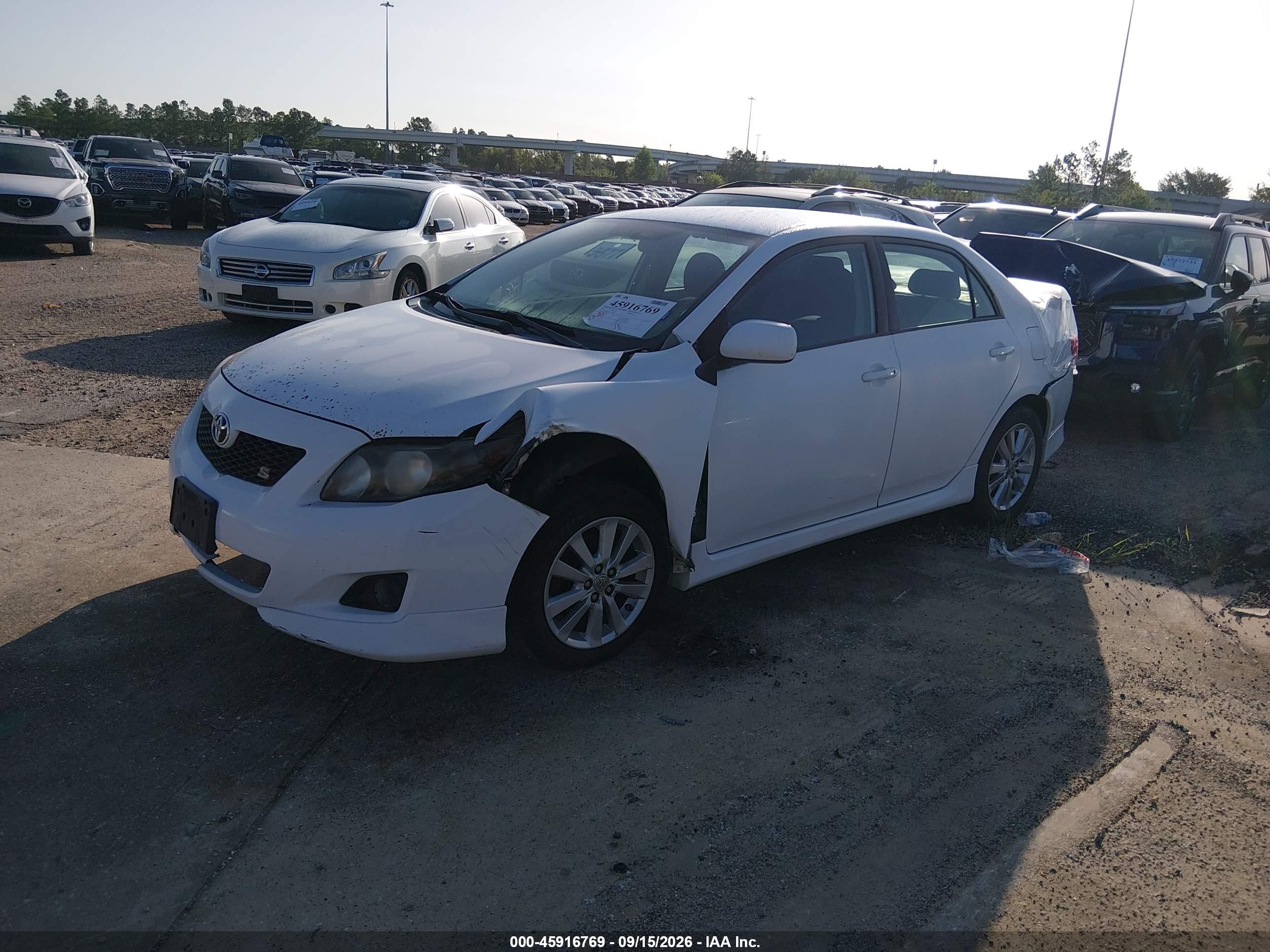 2010 Toyota Corolla S White vin: 2T1BU4EE5AC289697