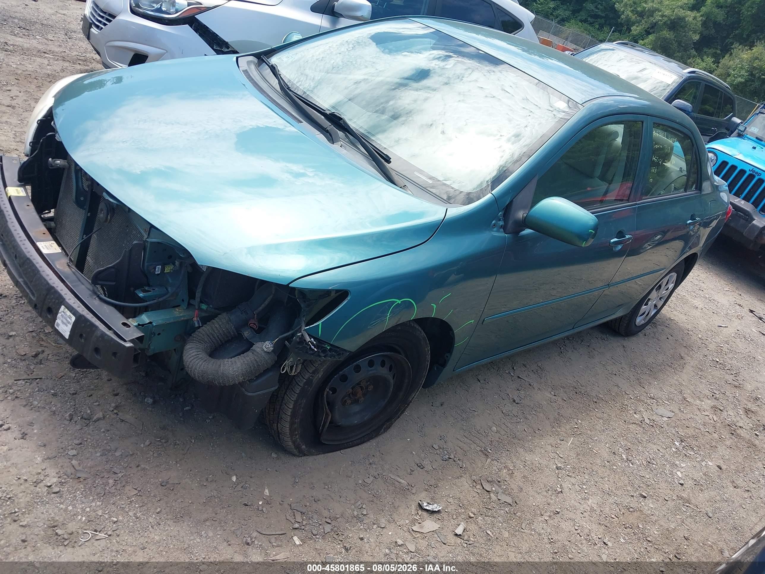 2010 Toyota Corolla Le Green vin: 2T1BU4EE5AC324626