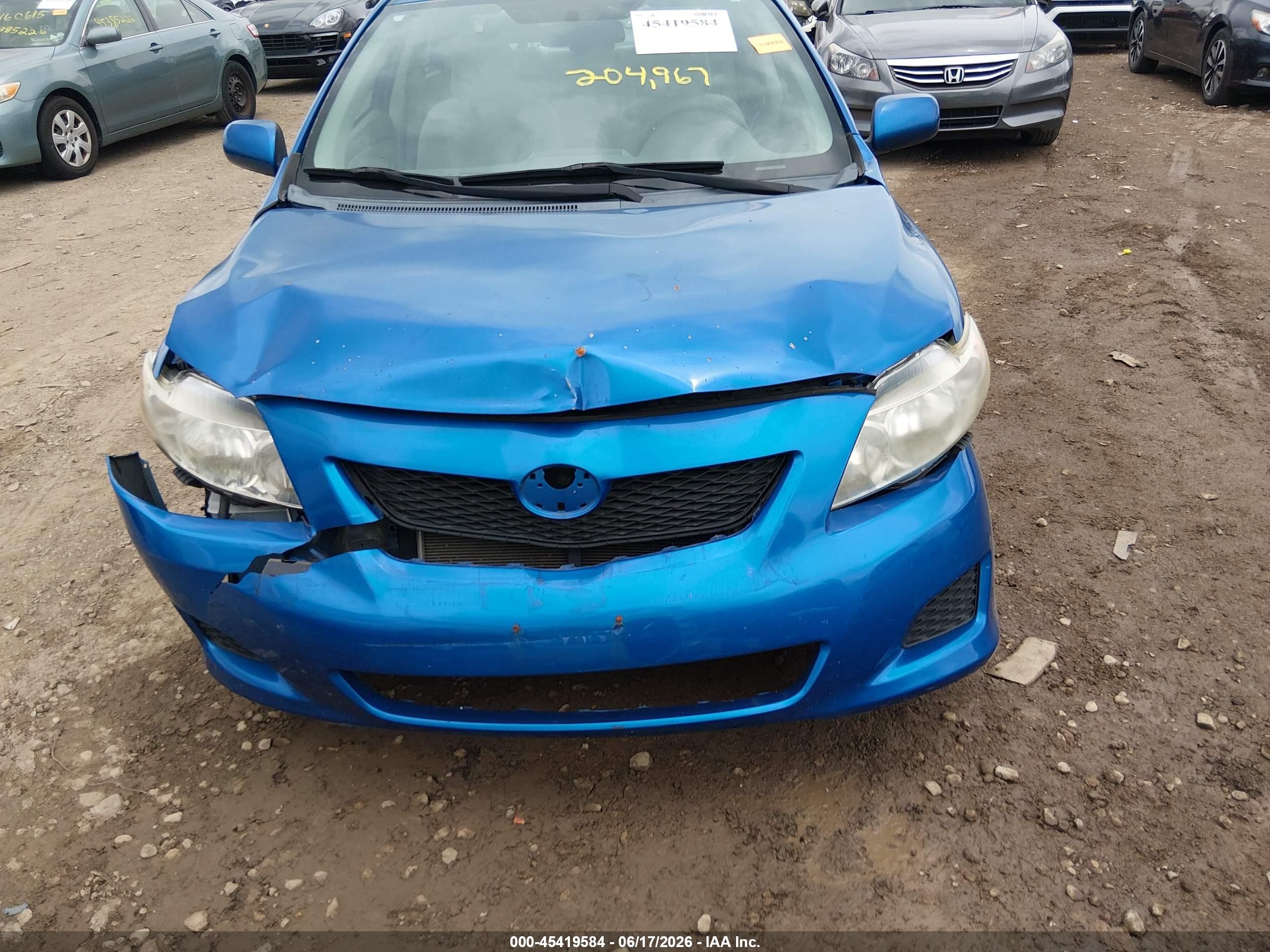 2010 Toyota Corolla Le Blue vin: 2T1BU4EE5AC340941