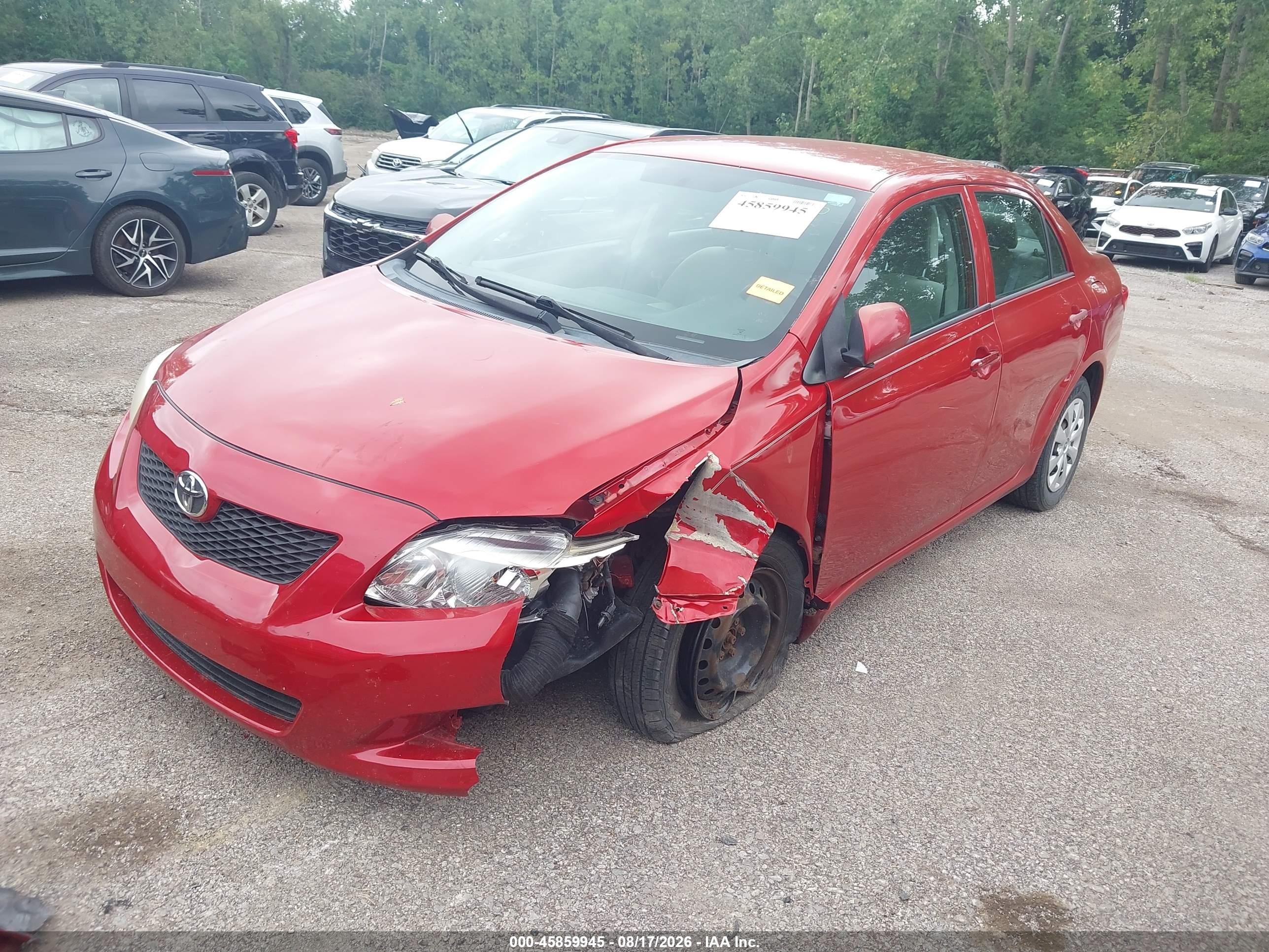2010 Toyota Corolla Le Red vin: 2T1BU4EE5AC430803