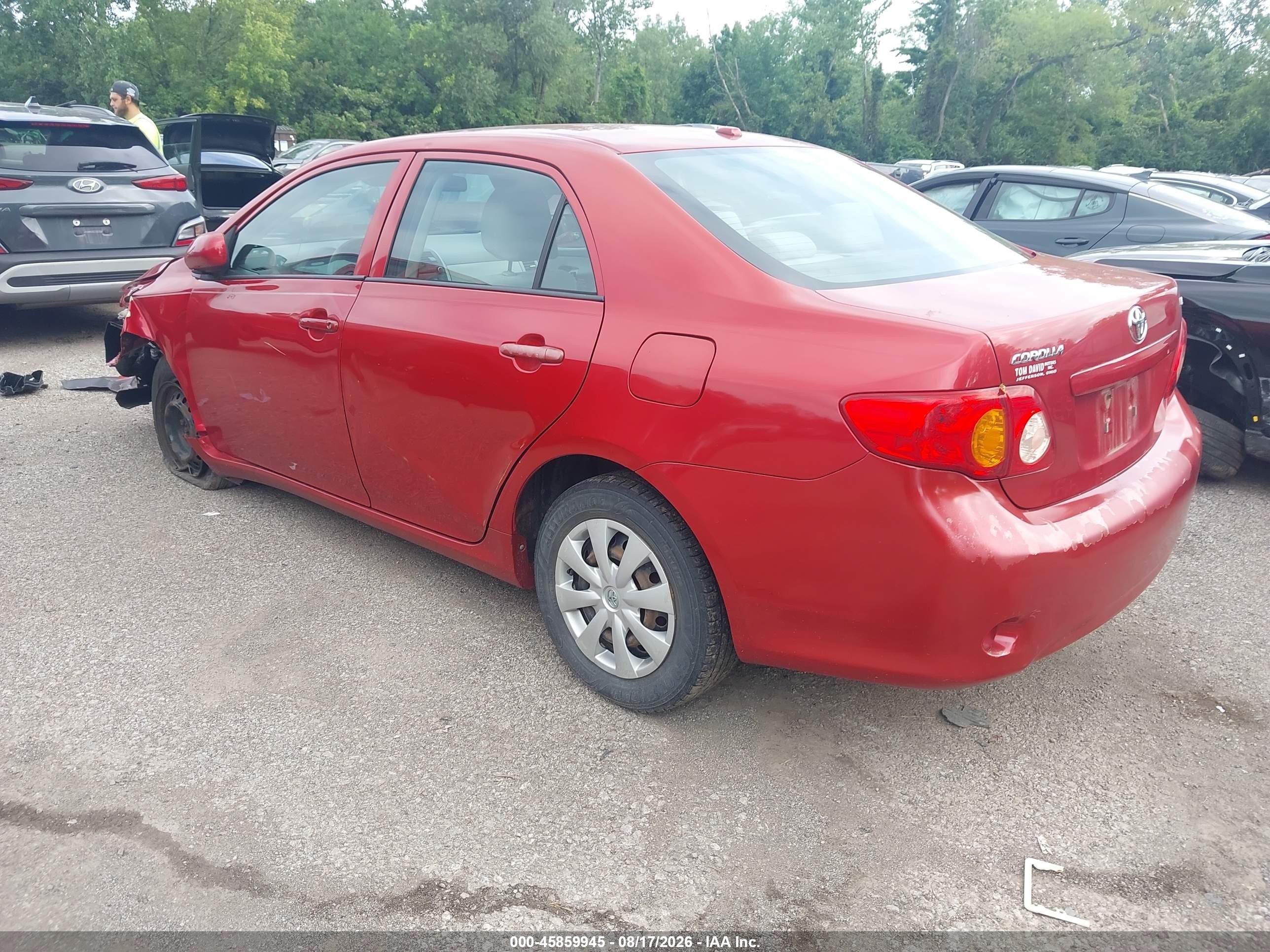 2010 Toyota Corolla Le Red vin: 2T1BU4EE5AC430803