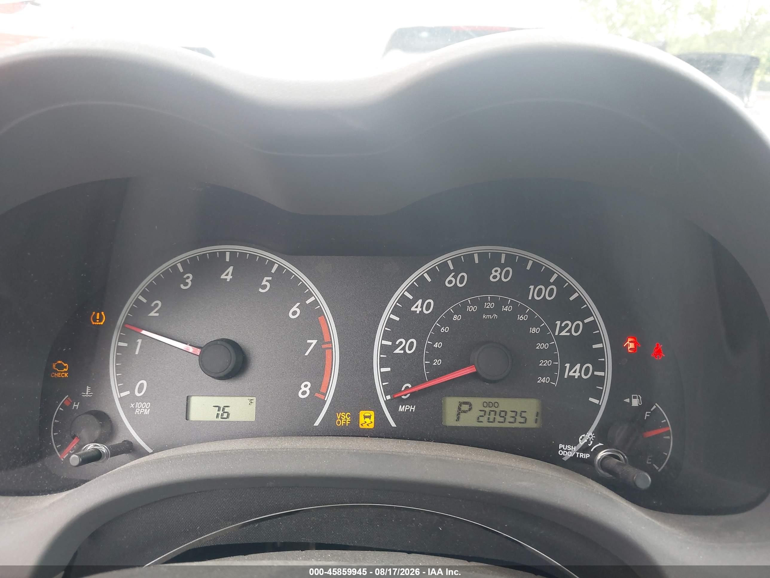 2010 Toyota Corolla Le Red vin: 2T1BU4EE5AC430803