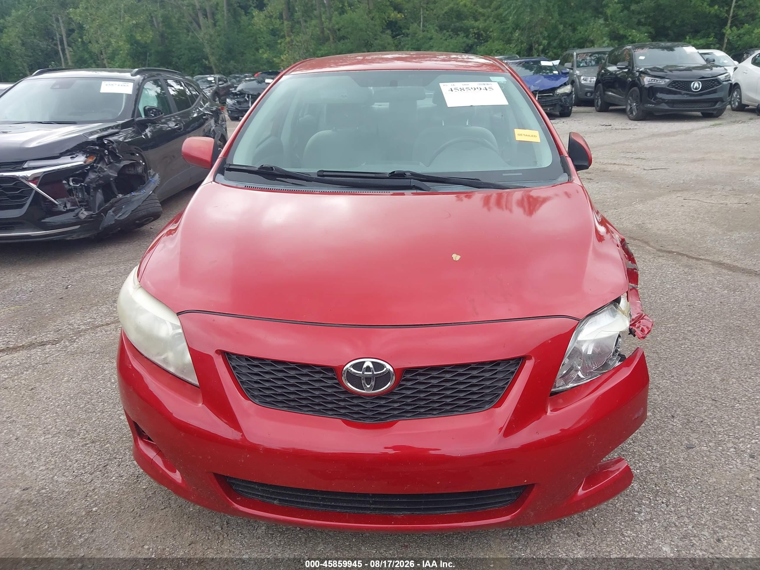 2010 Toyota Corolla Le Red vin: 2T1BU4EE5AC430803