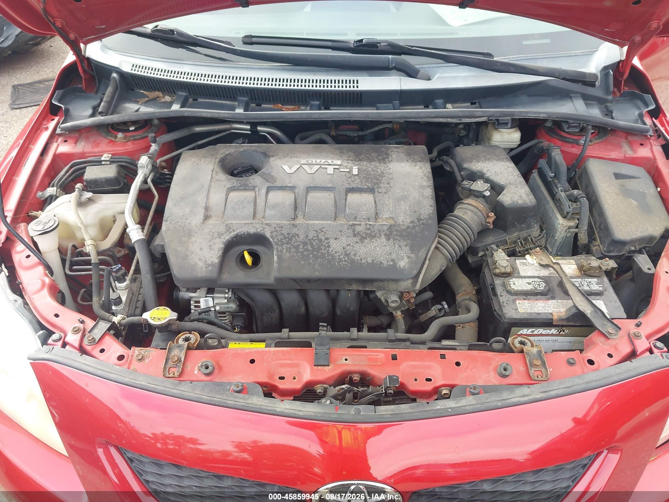 2010 Toyota Corolla Le Red vin: 2T1BU4EE5AC430803