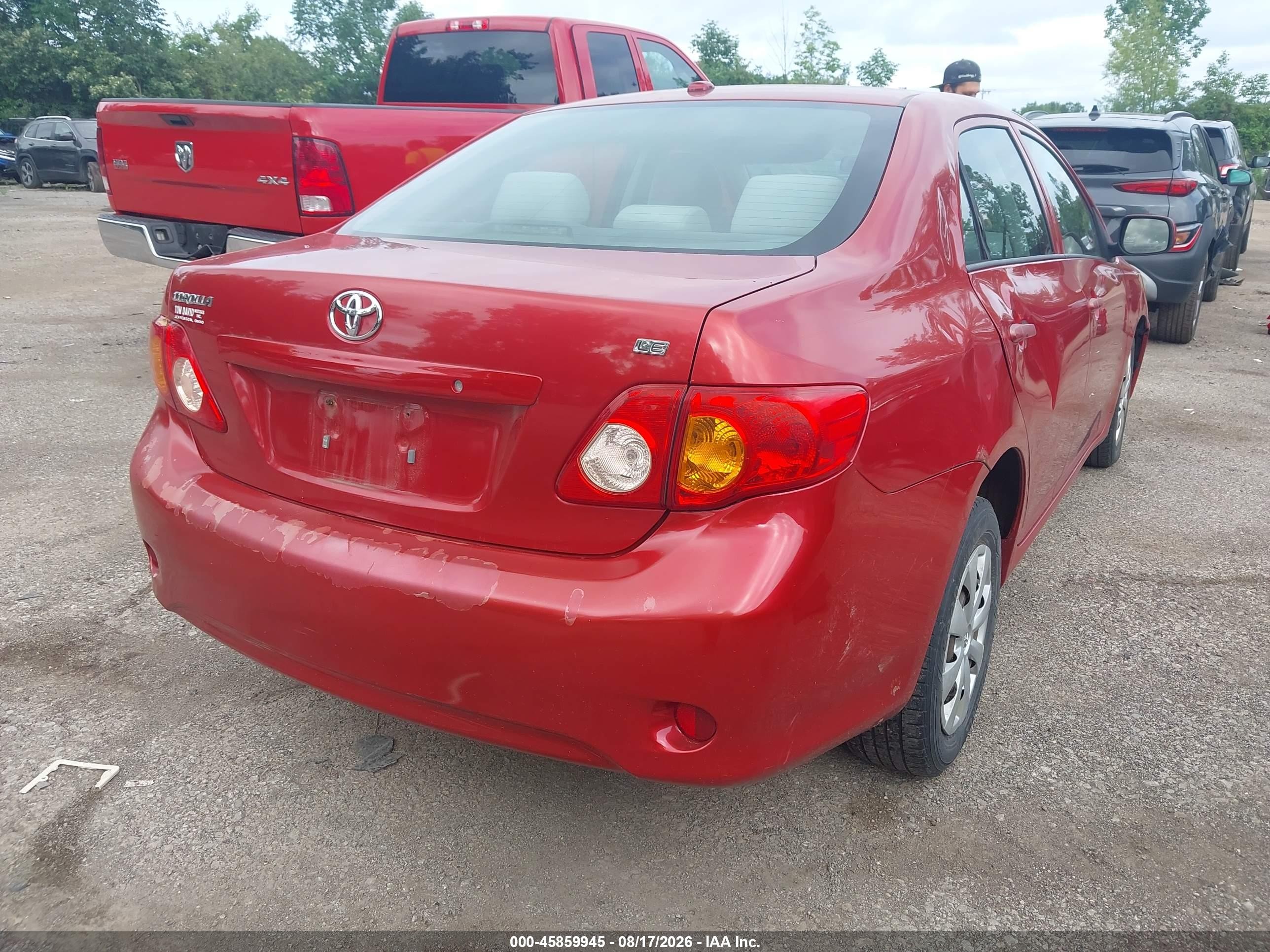 2010 Toyota Corolla Le Red vin: 2T1BU4EE5AC430803