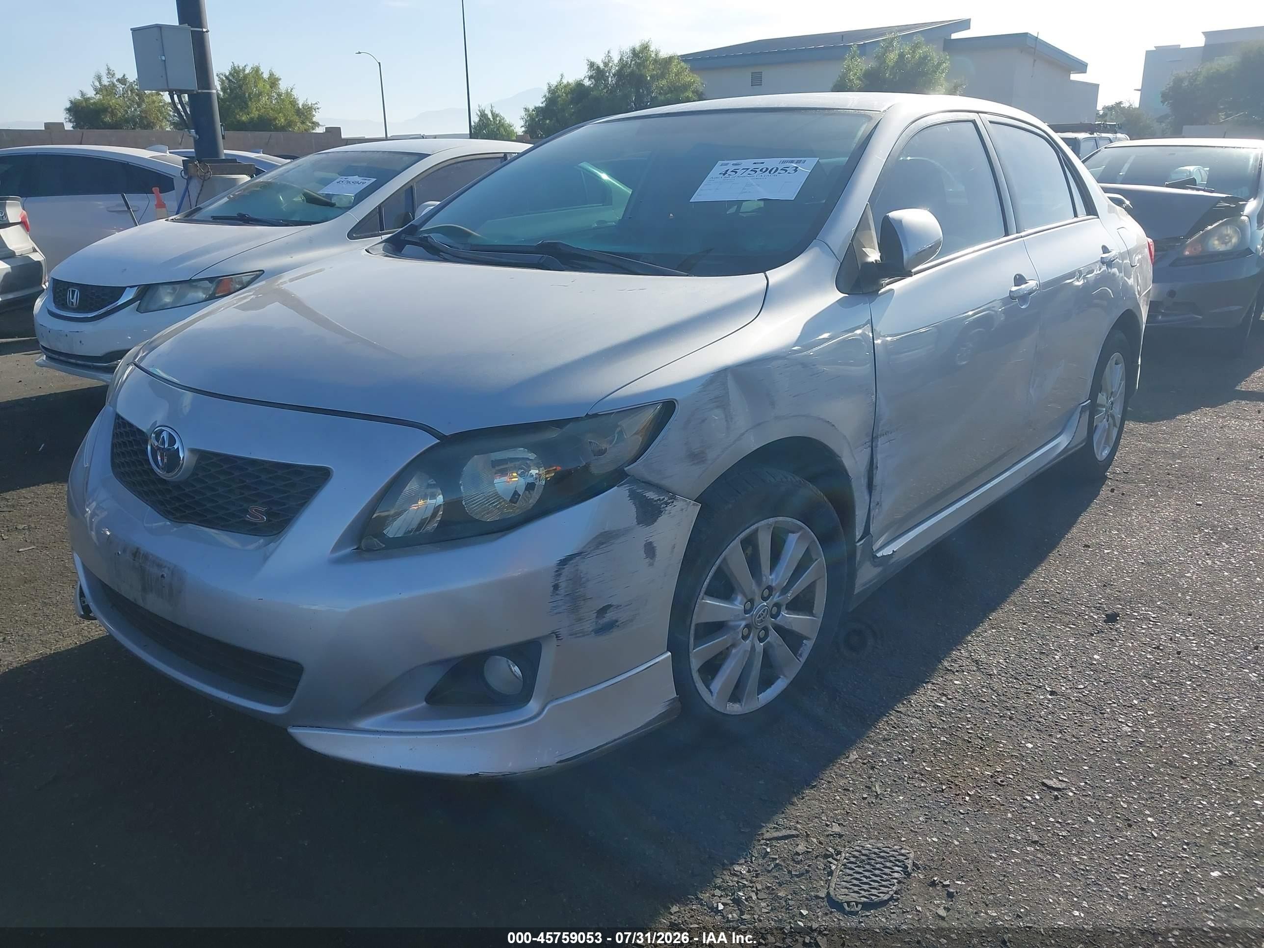 2010 Toyota Corolla S Silver vin: 2T1BU4EE5AC450954