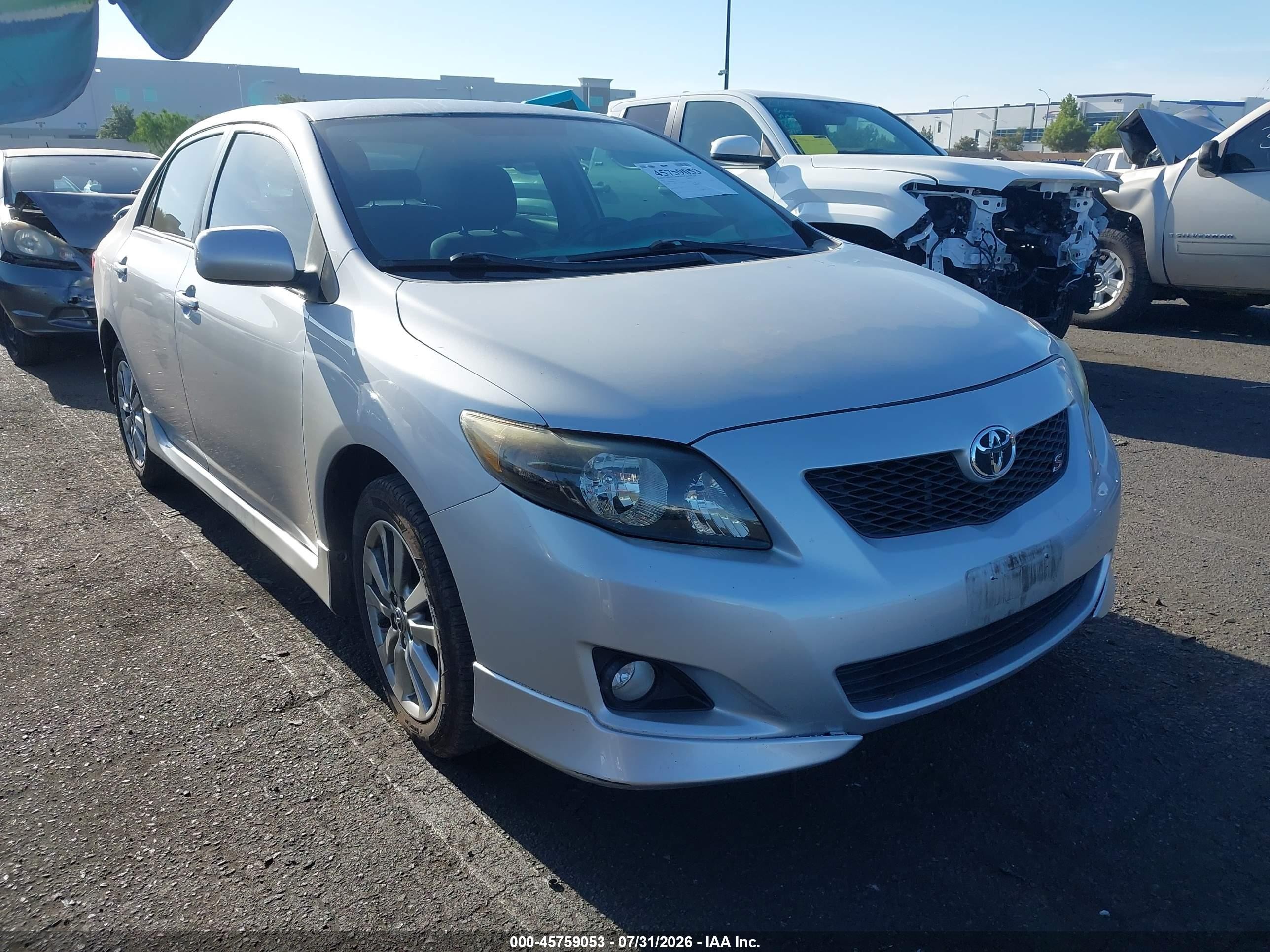 2010 Toyota Corolla S Silver vin: 2T1BU4EE5AC450954