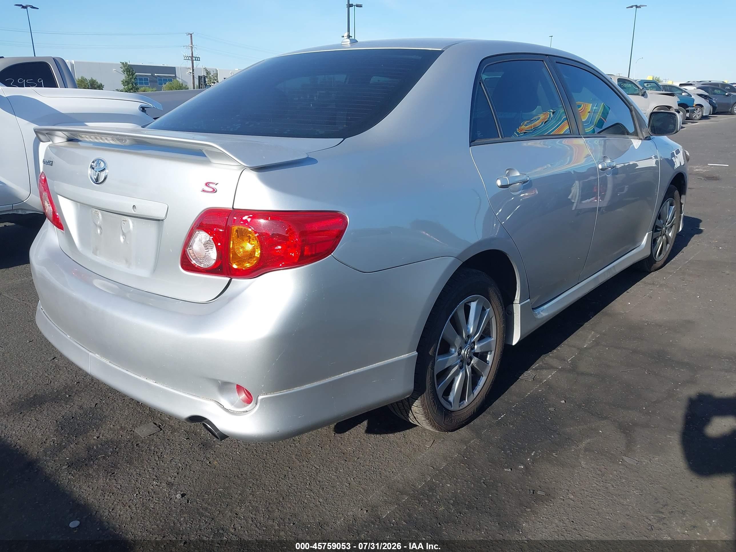 2010 Toyota Corolla S Silver vin: 2T1BU4EE5AC450954