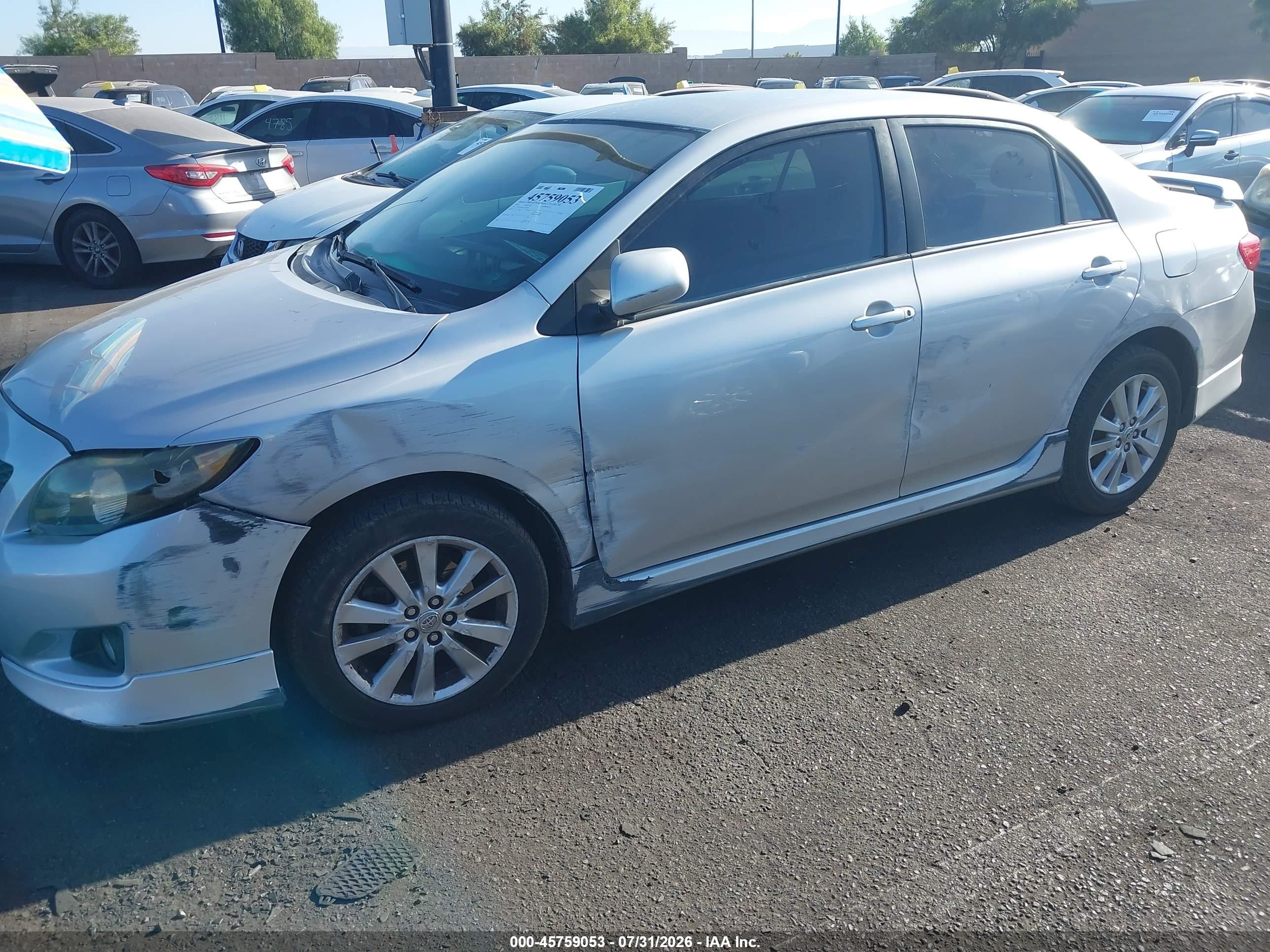 2010 Toyota Corolla S Silver vin: 2T1BU4EE5AC450954