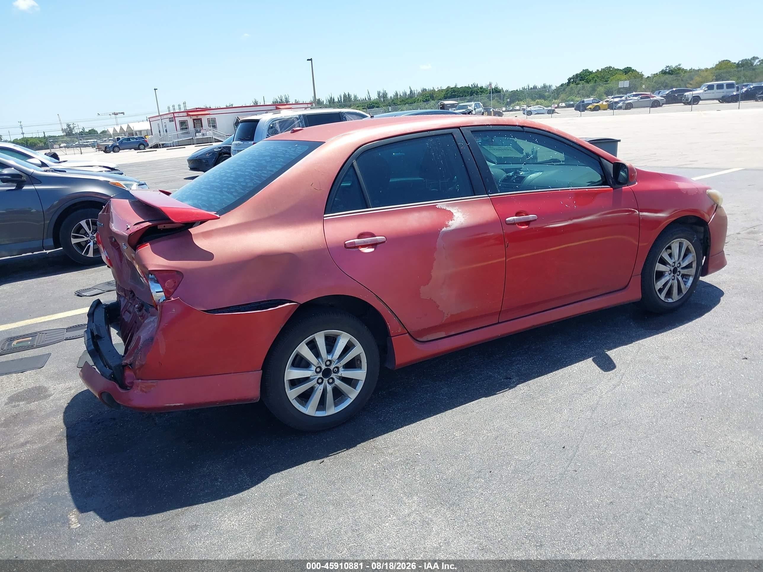 2010 Toyota Corolla S Red vin: 2T1BU4EE5AC472873