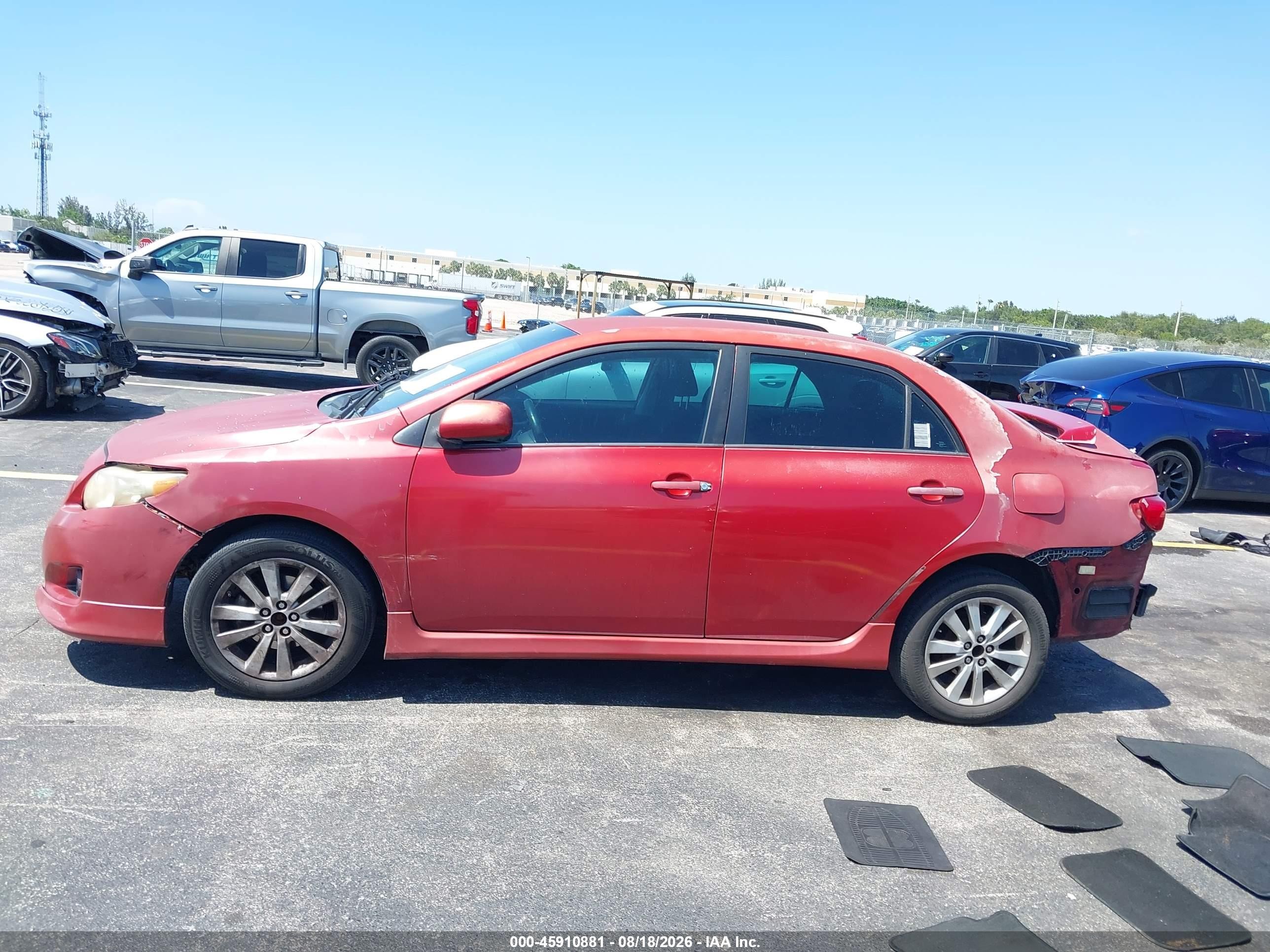 2010 Toyota Corolla S Red vin: 2T1BU4EE5AC472873