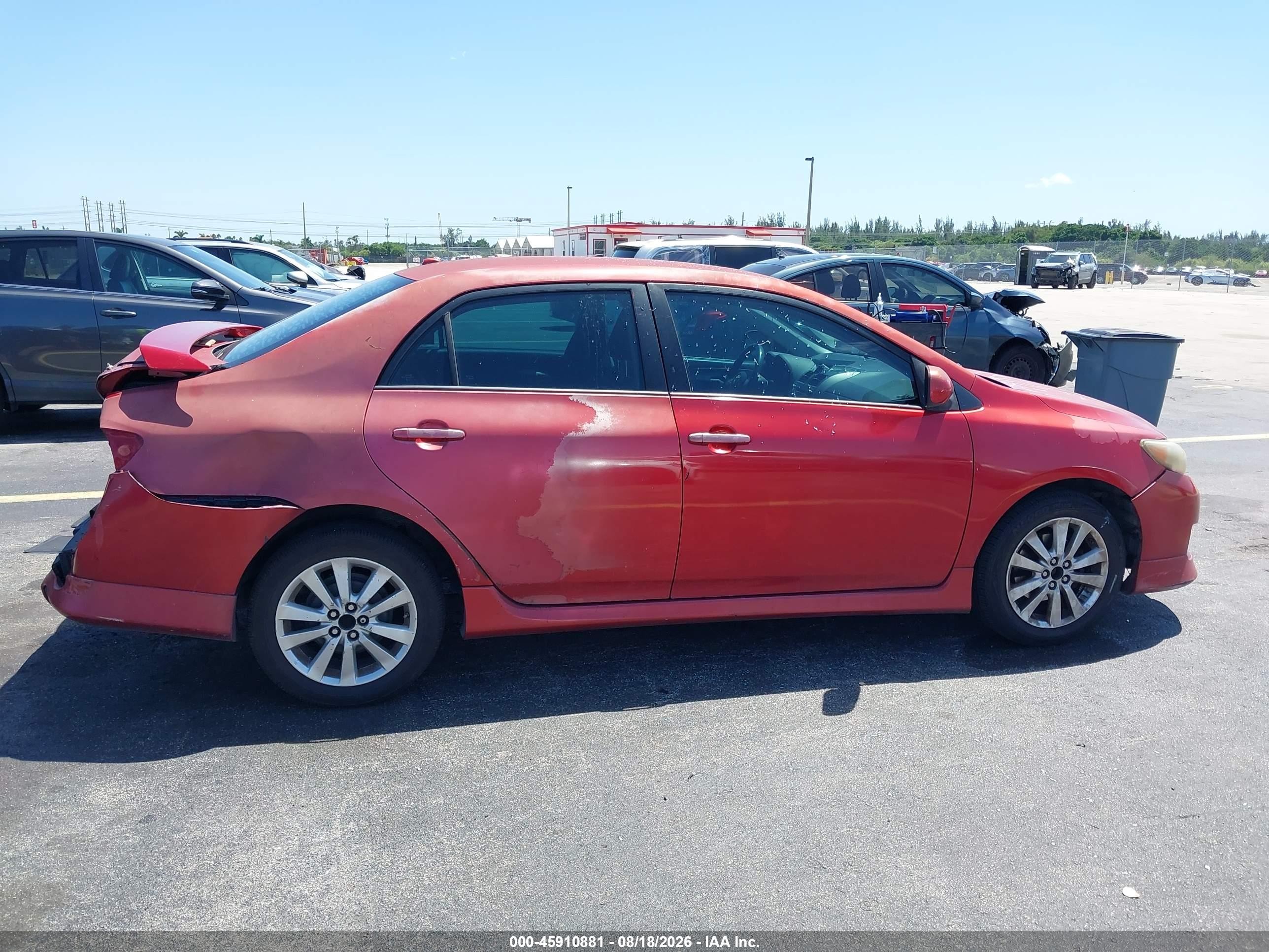 2010 Toyota Corolla S Red vin: 2T1BU4EE5AC472873
