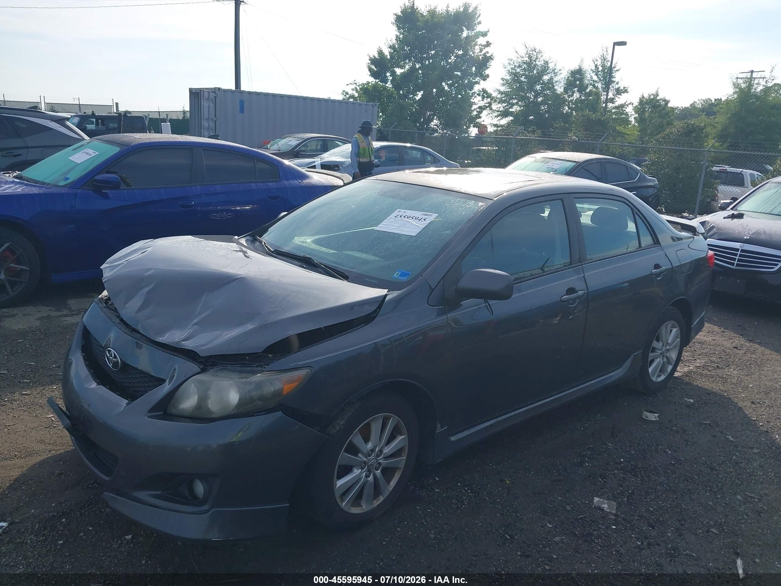 2010 Toyota Corolla S Gray vin: 2T1BU4EE5AC481945