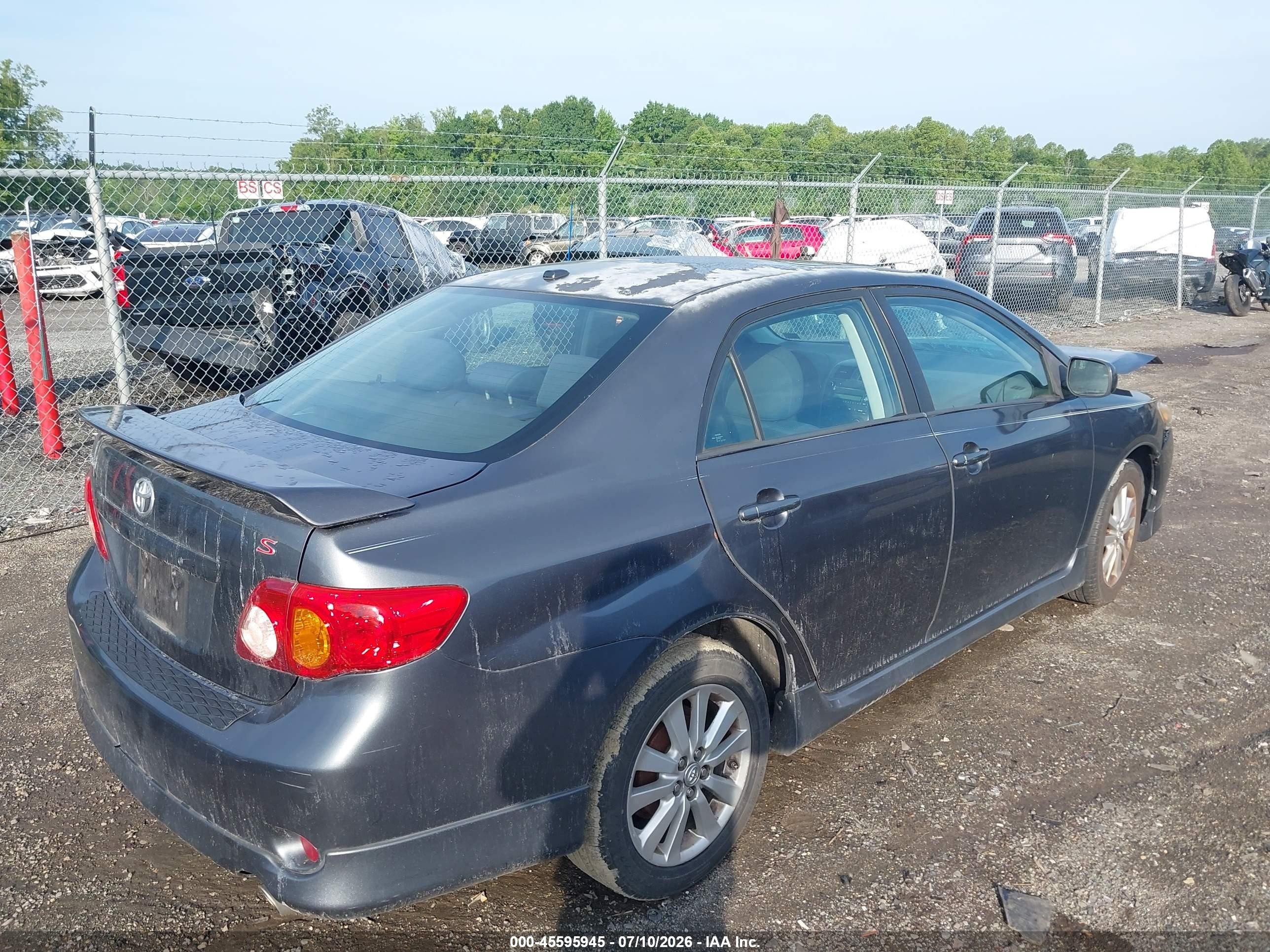 2010 Toyota Corolla S Gray vin: 2T1BU4EE5AC481945