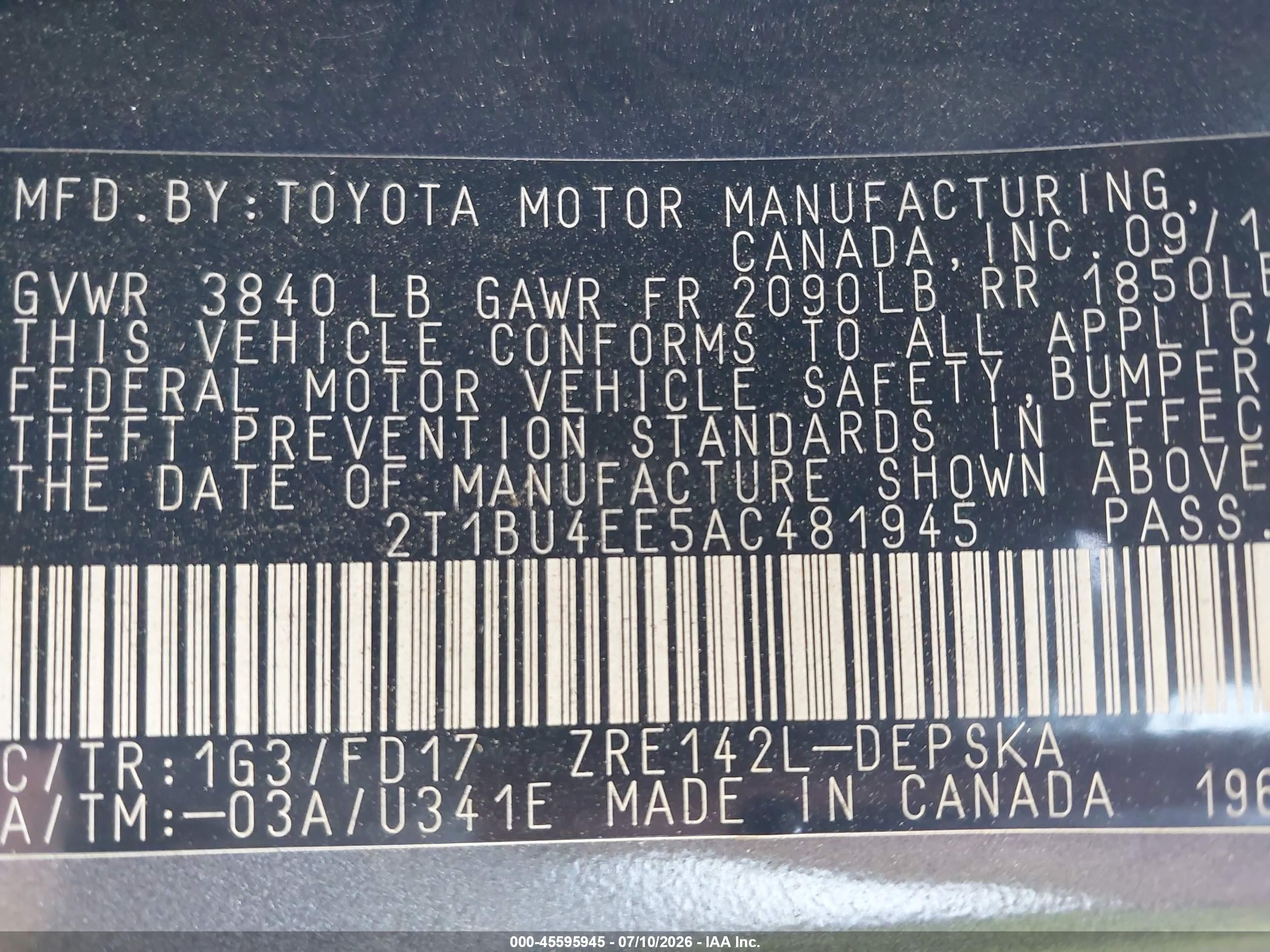 2010 Toyota Corolla S Gray vin: 2T1BU4EE5AC481945