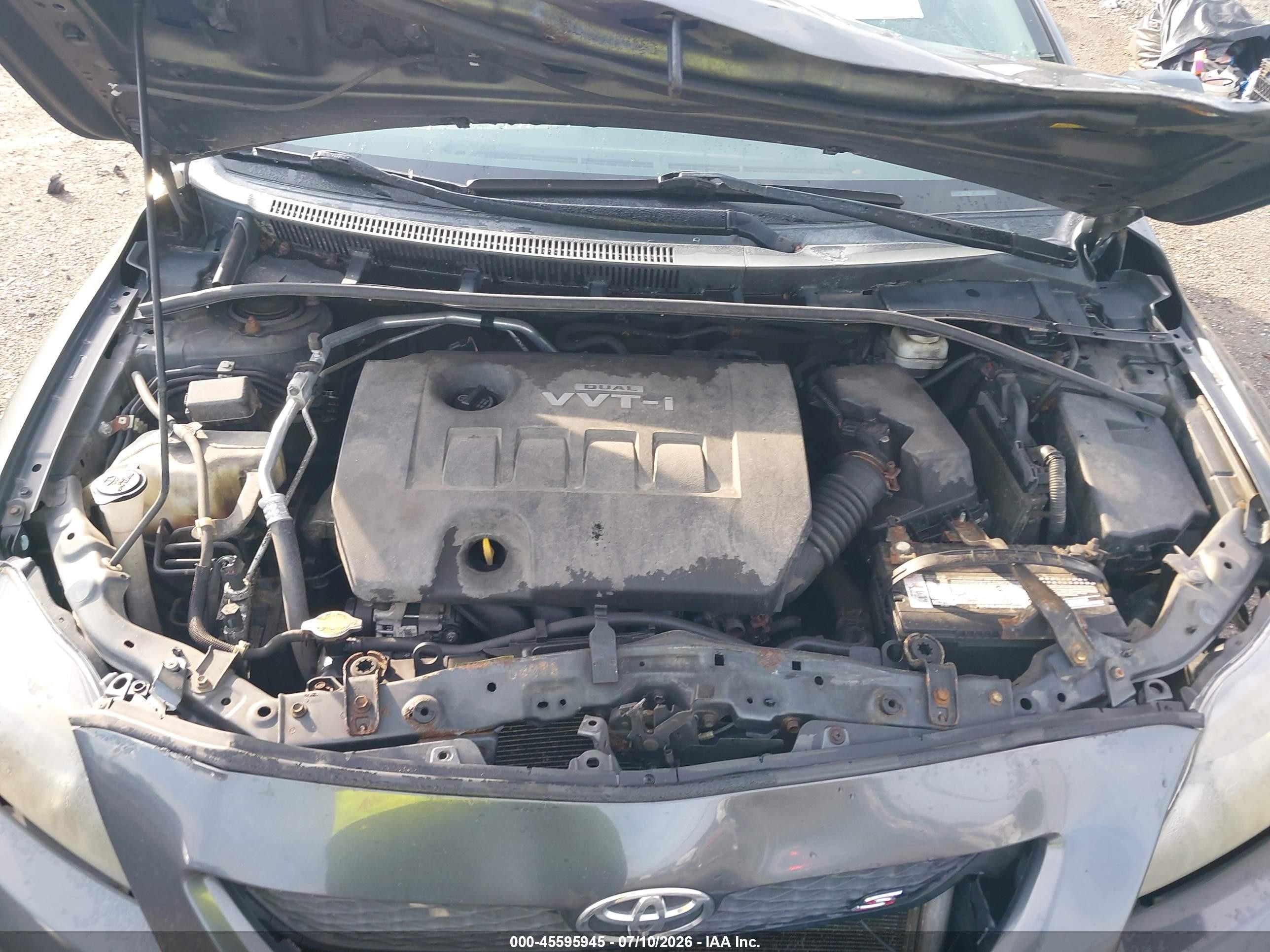 2010 Toyota Corolla S Gray vin: 2T1BU4EE5AC481945
