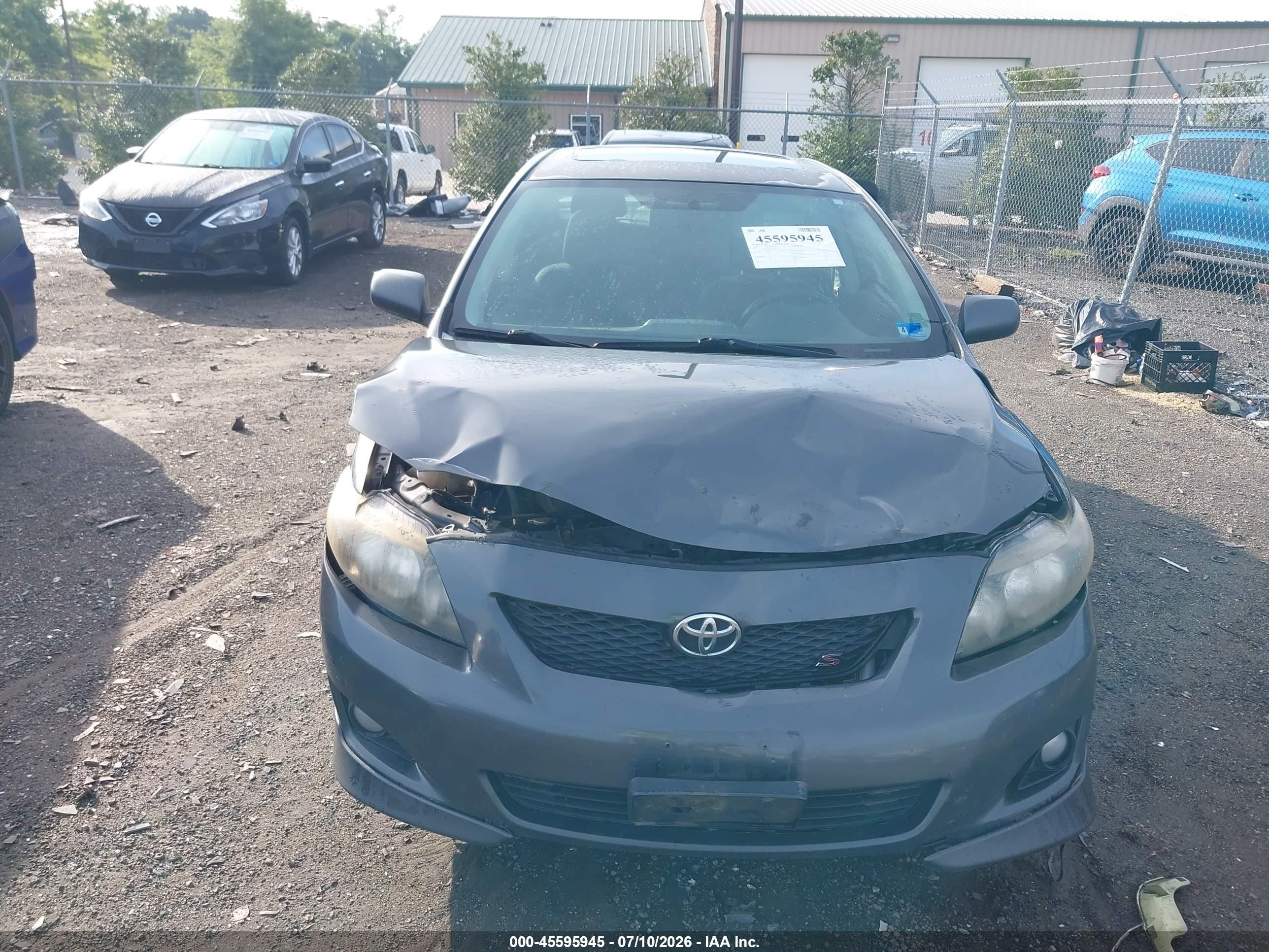 2010 Toyota Corolla S Gray vin: 2T1BU4EE5AC481945
