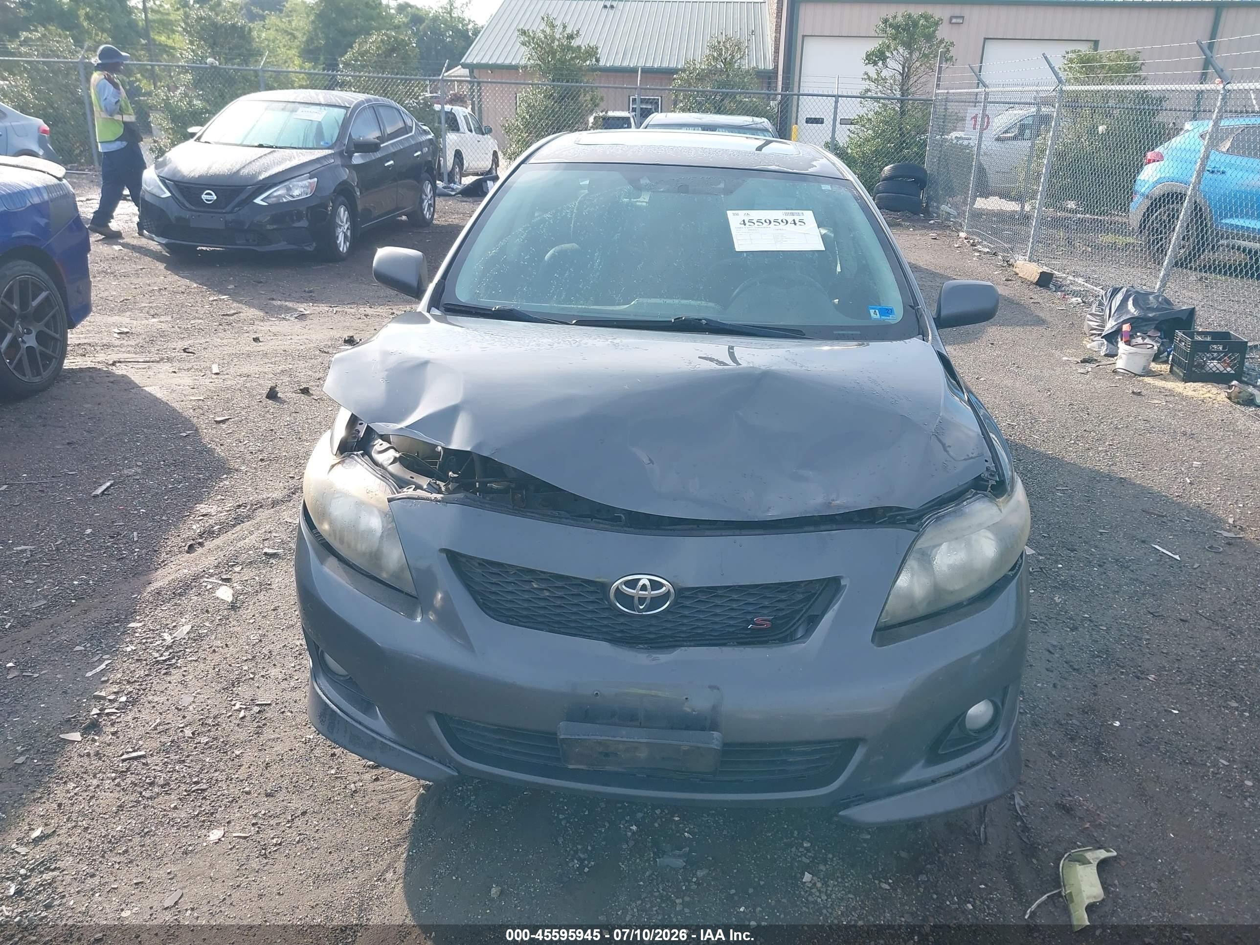 2010 Toyota Corolla S Gray vin: 2T1BU4EE5AC481945