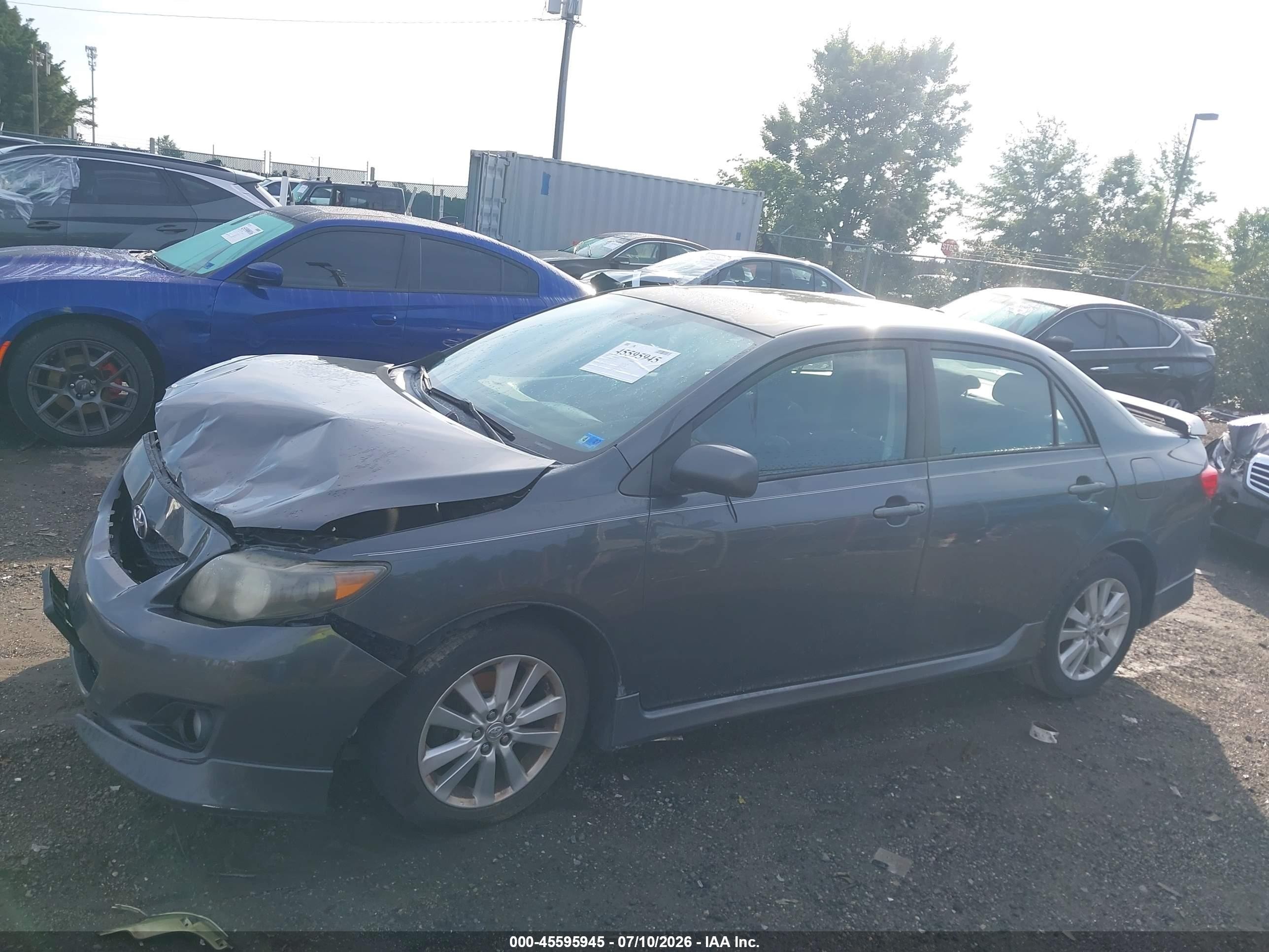 2010 Toyota Corolla S Gray vin: 2T1BU4EE5AC481945