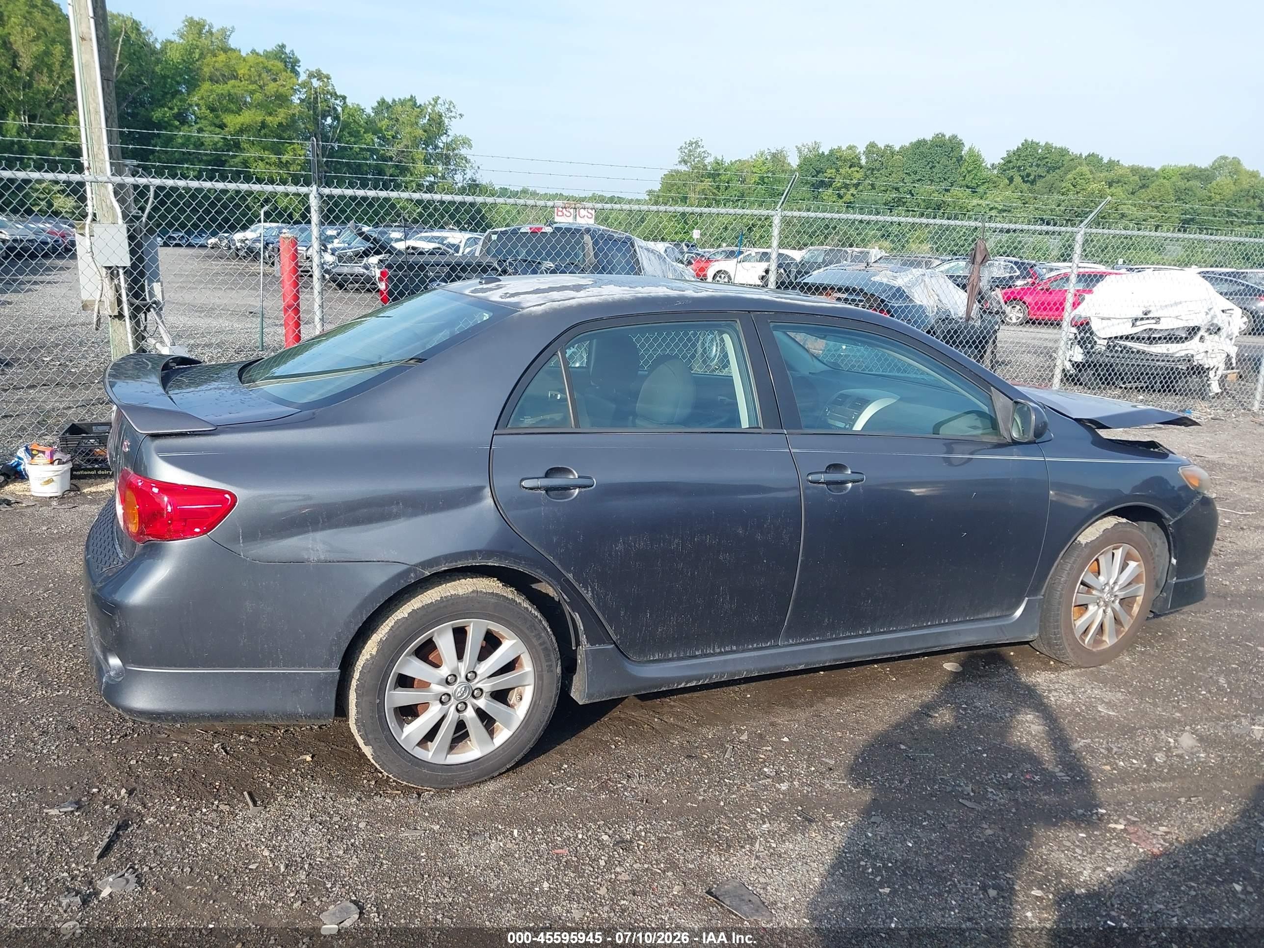 2010 Toyota Corolla S Gray vin: 2T1BU4EE5AC481945