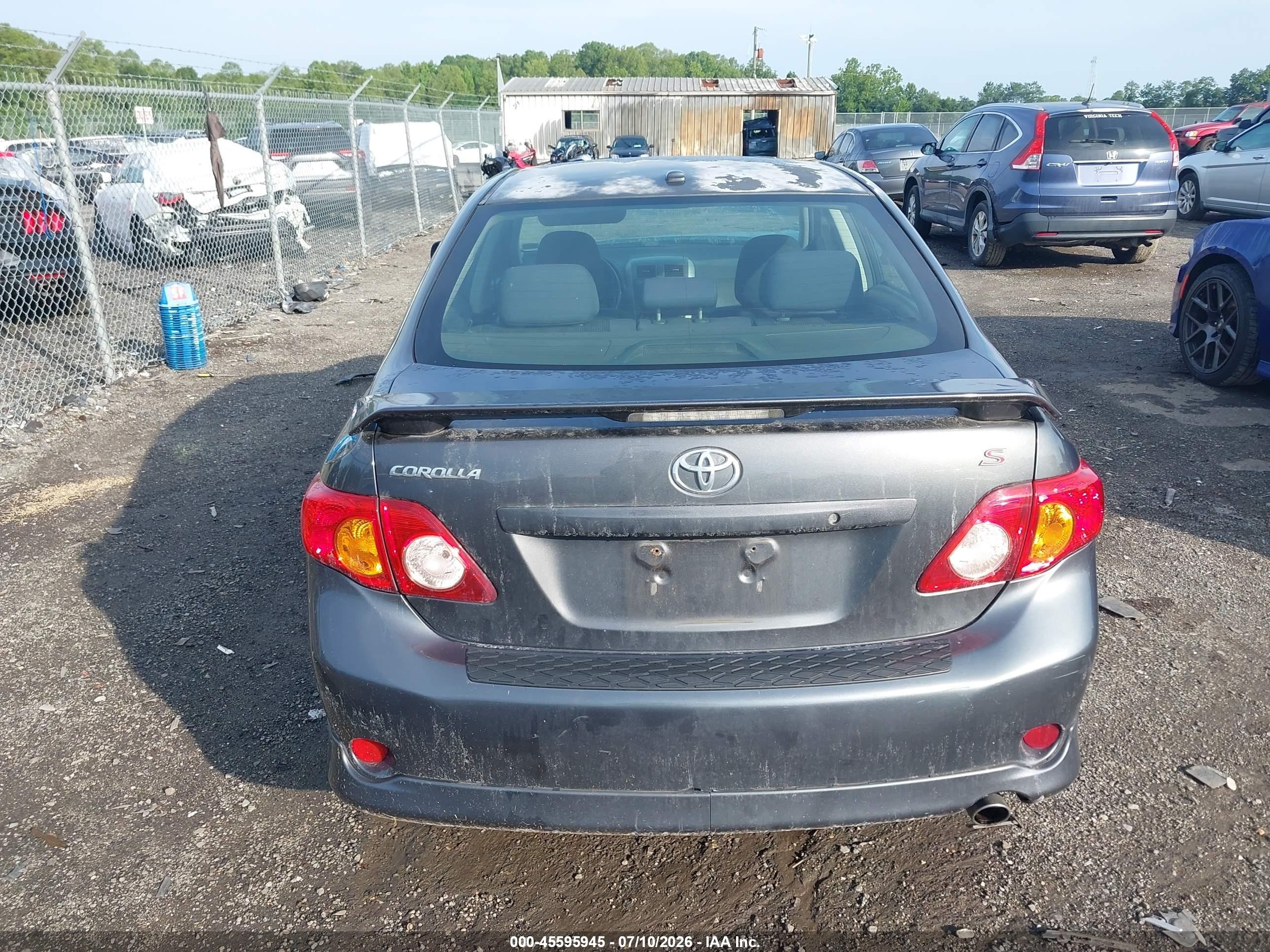 2010 Toyota Corolla S Gray vin: 2T1BU4EE5AC481945