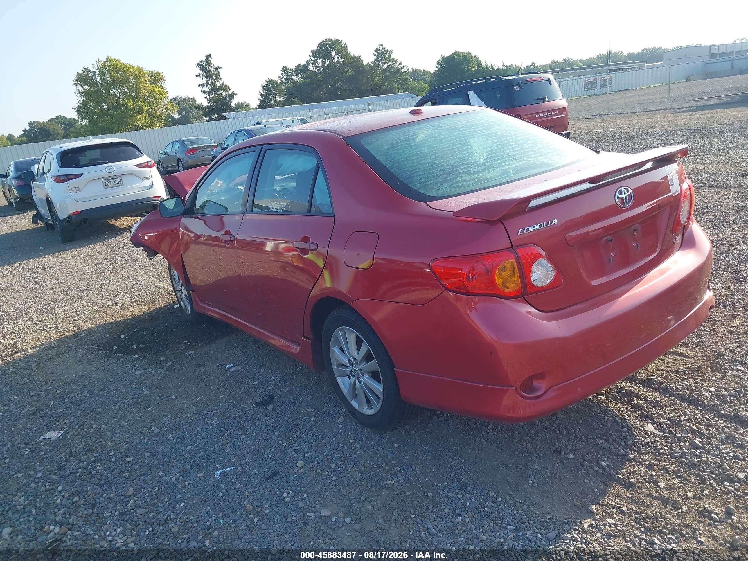 2010 Toyota Corolla S Red vin: 2T1BU4EE5AC503362