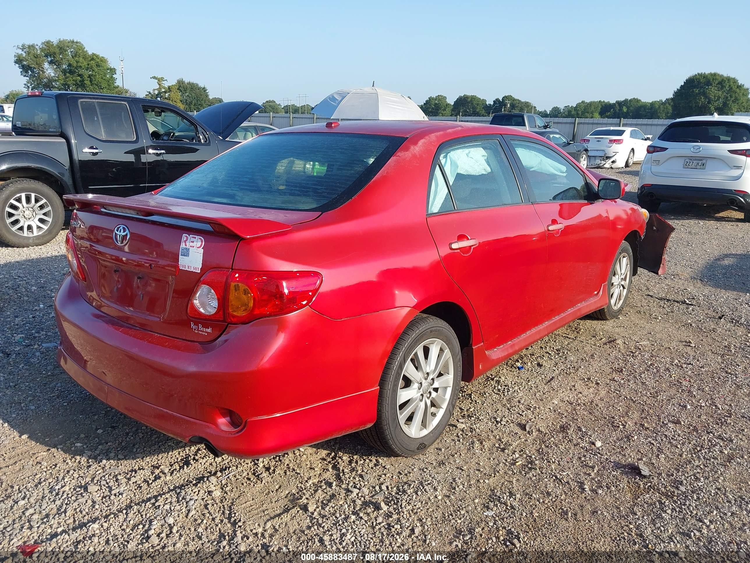 2010 Toyota Corolla S Red vin: 2T1BU4EE5AC503362