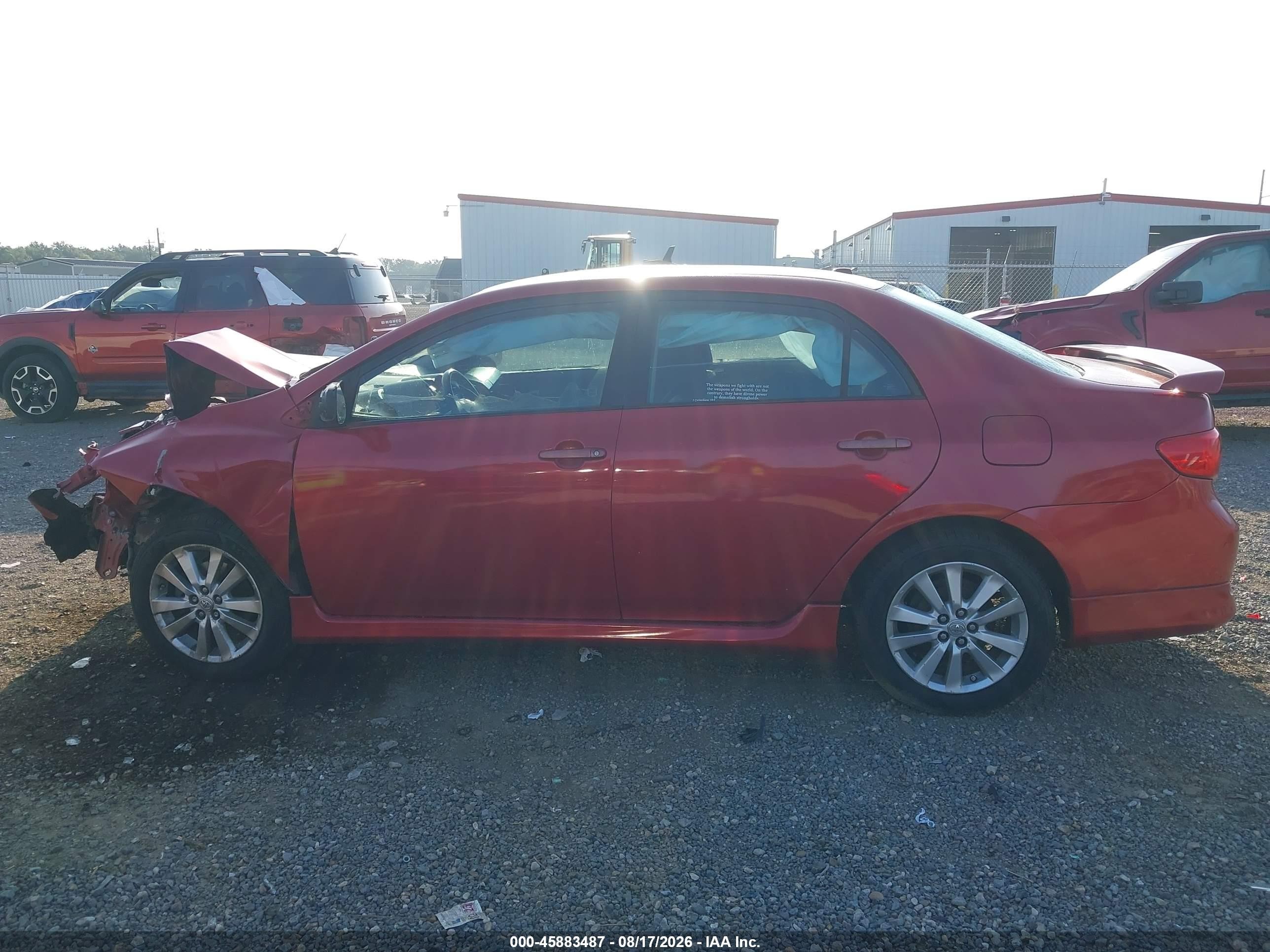 2010 Toyota Corolla S Red vin: 2T1BU4EE5AC503362