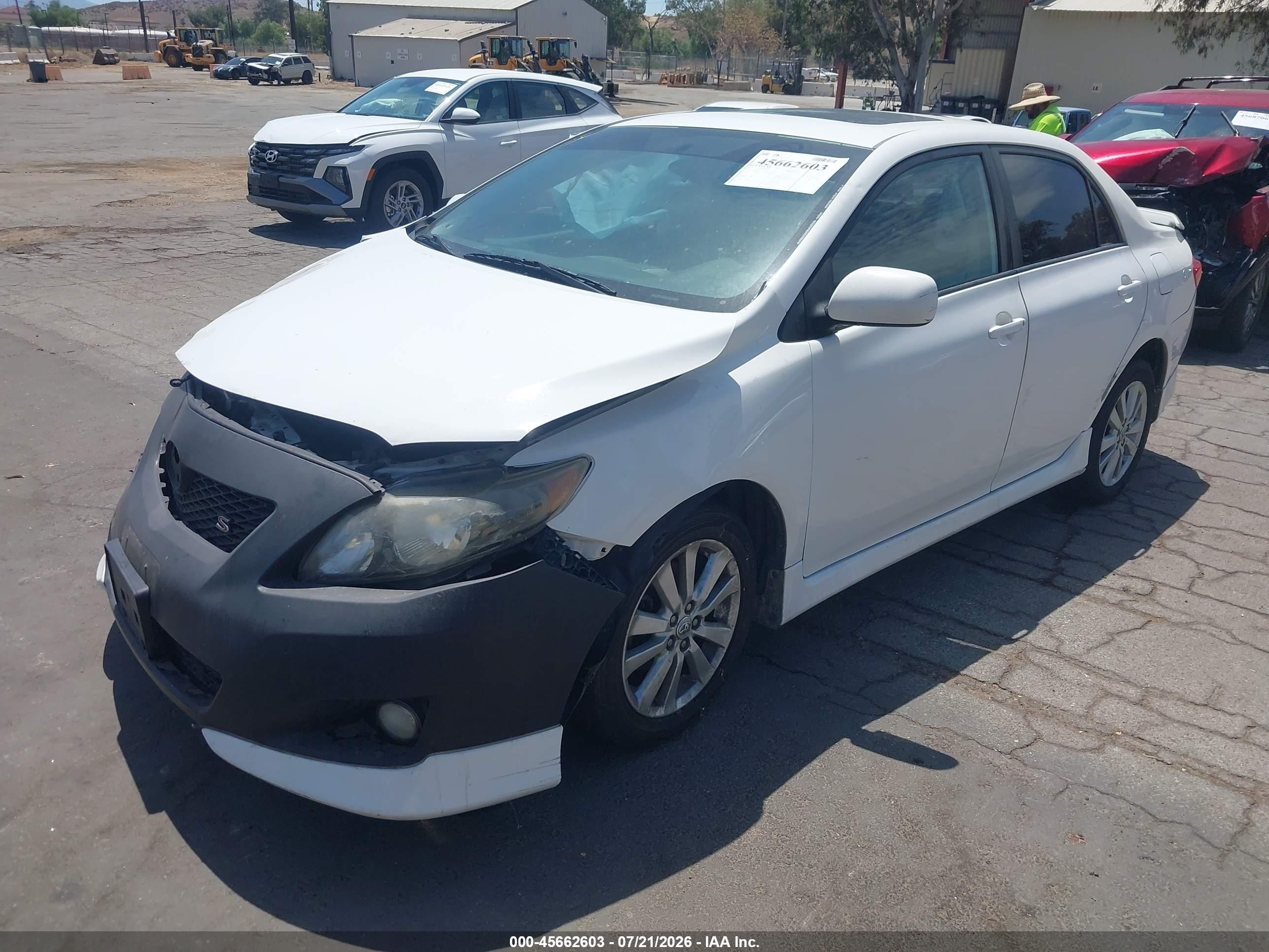 2010 Toyota Corolla S White vin: 2T1BU4EE5AC521201